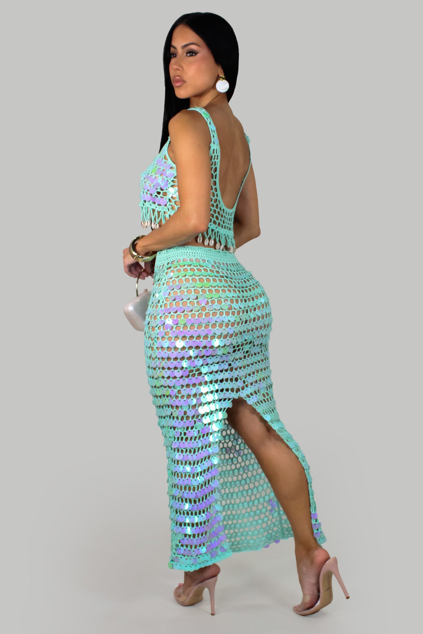 Mint Oasis Skirt Set- Mint