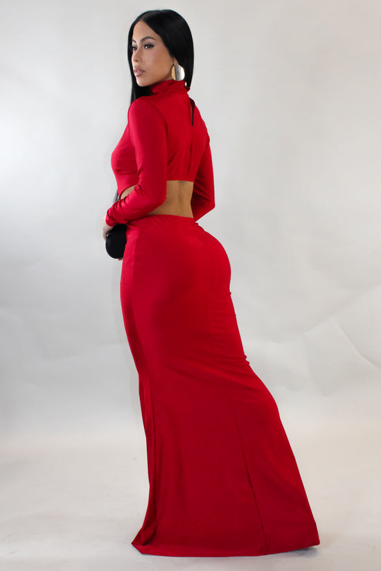 Think About Me Maxi Dress - Red