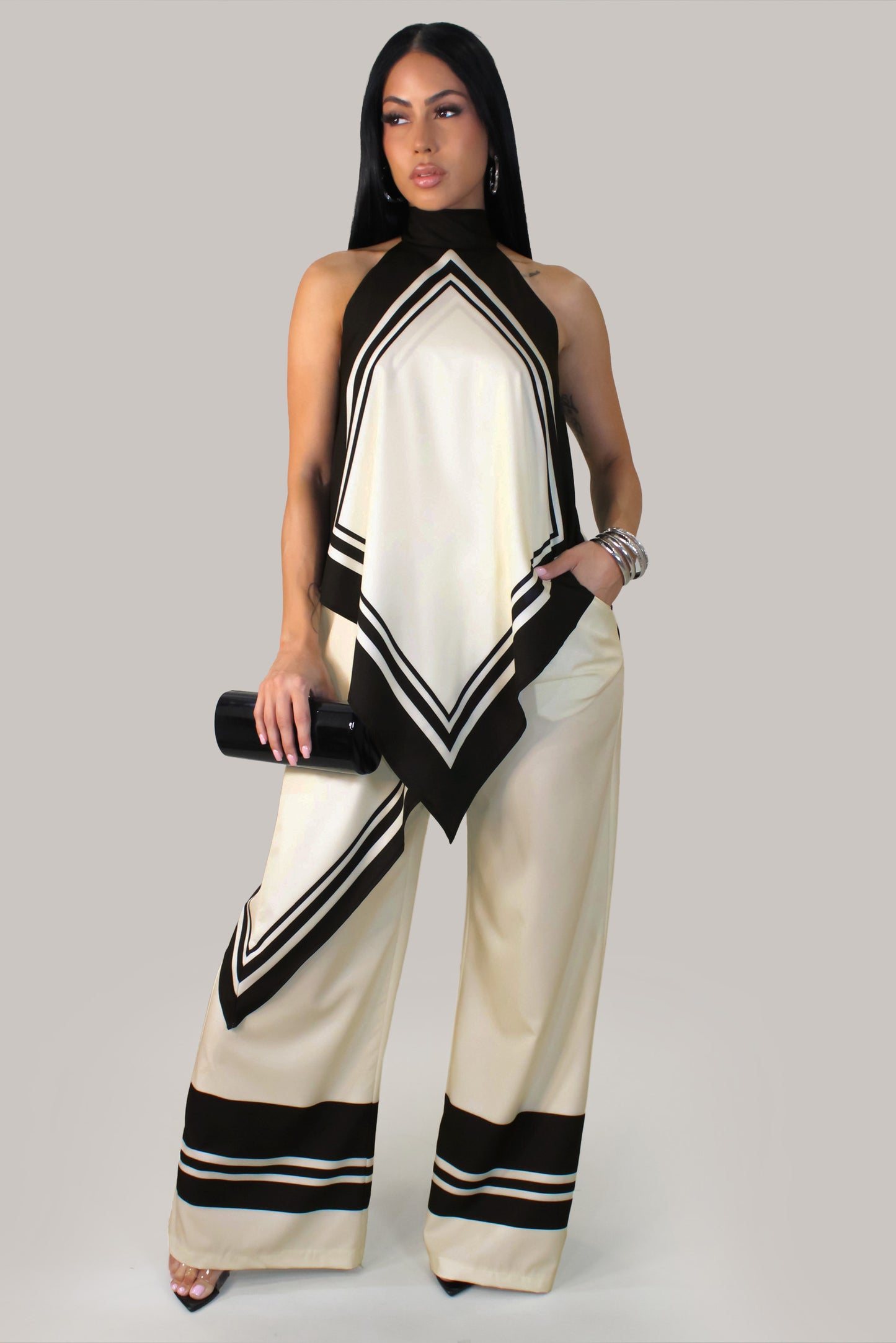 Noir Belle Pant Set - Black