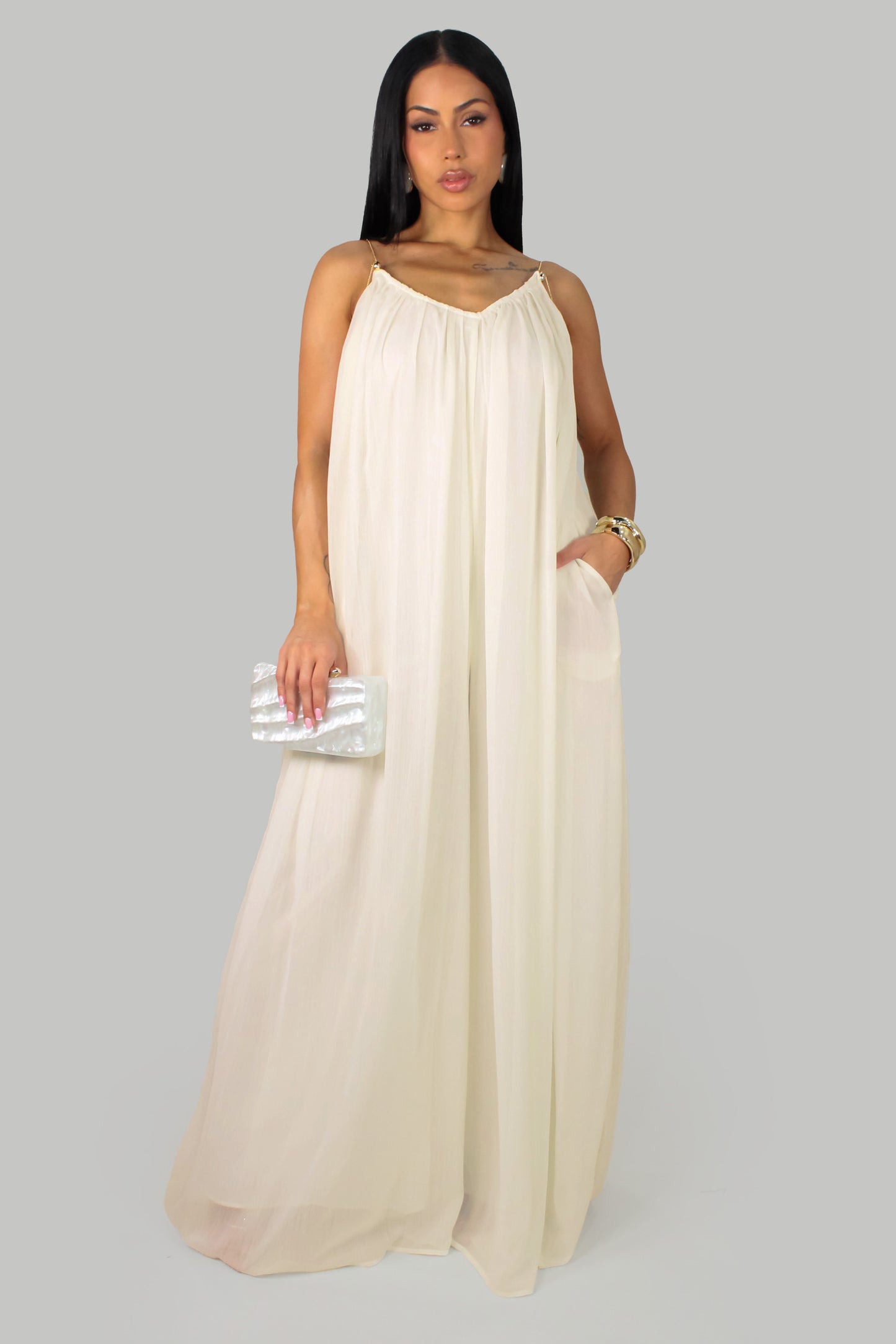 Not Worries Jumpsuit - Ivory