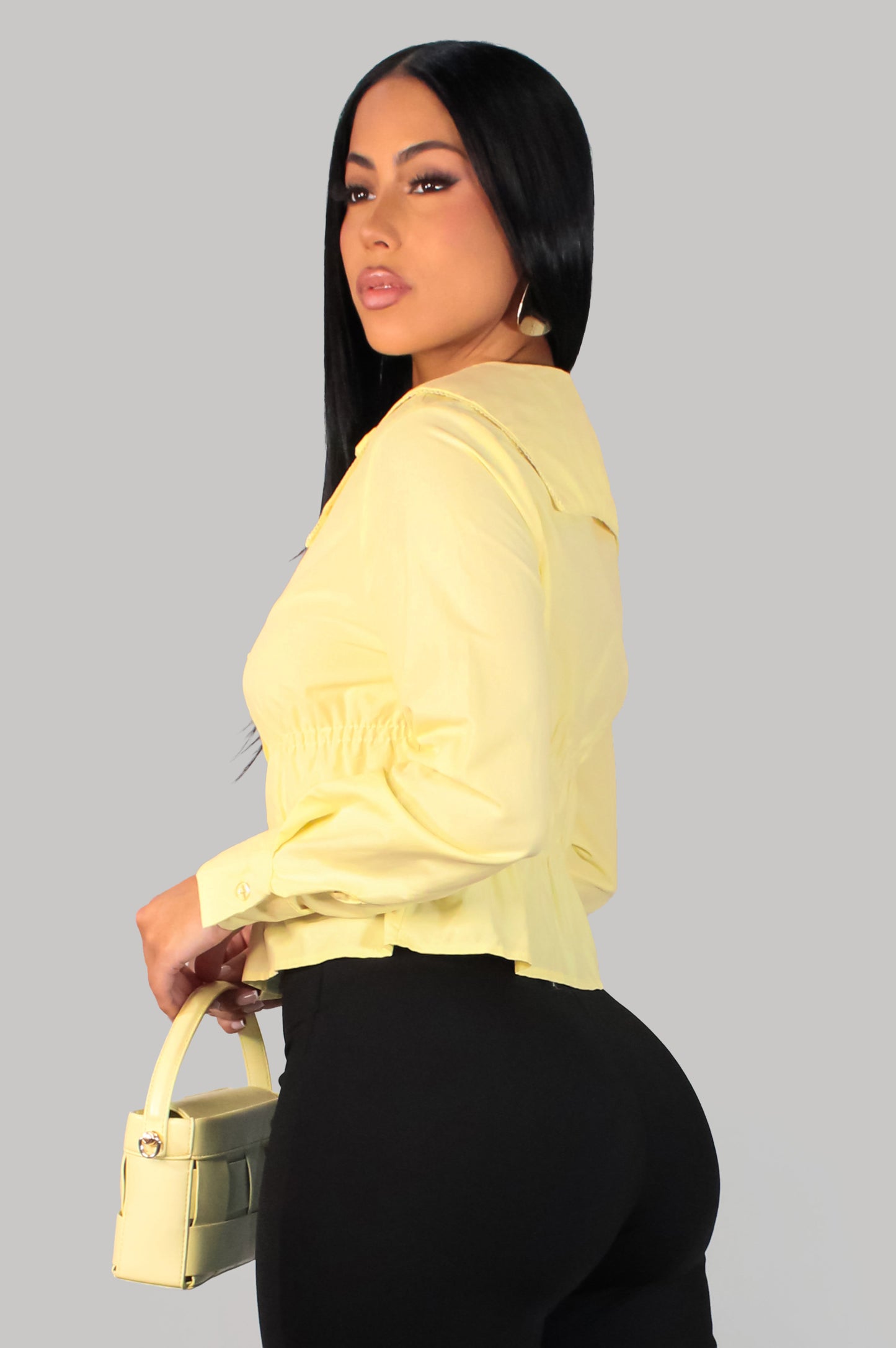 Great And Graceful Top Blouse - Yellow