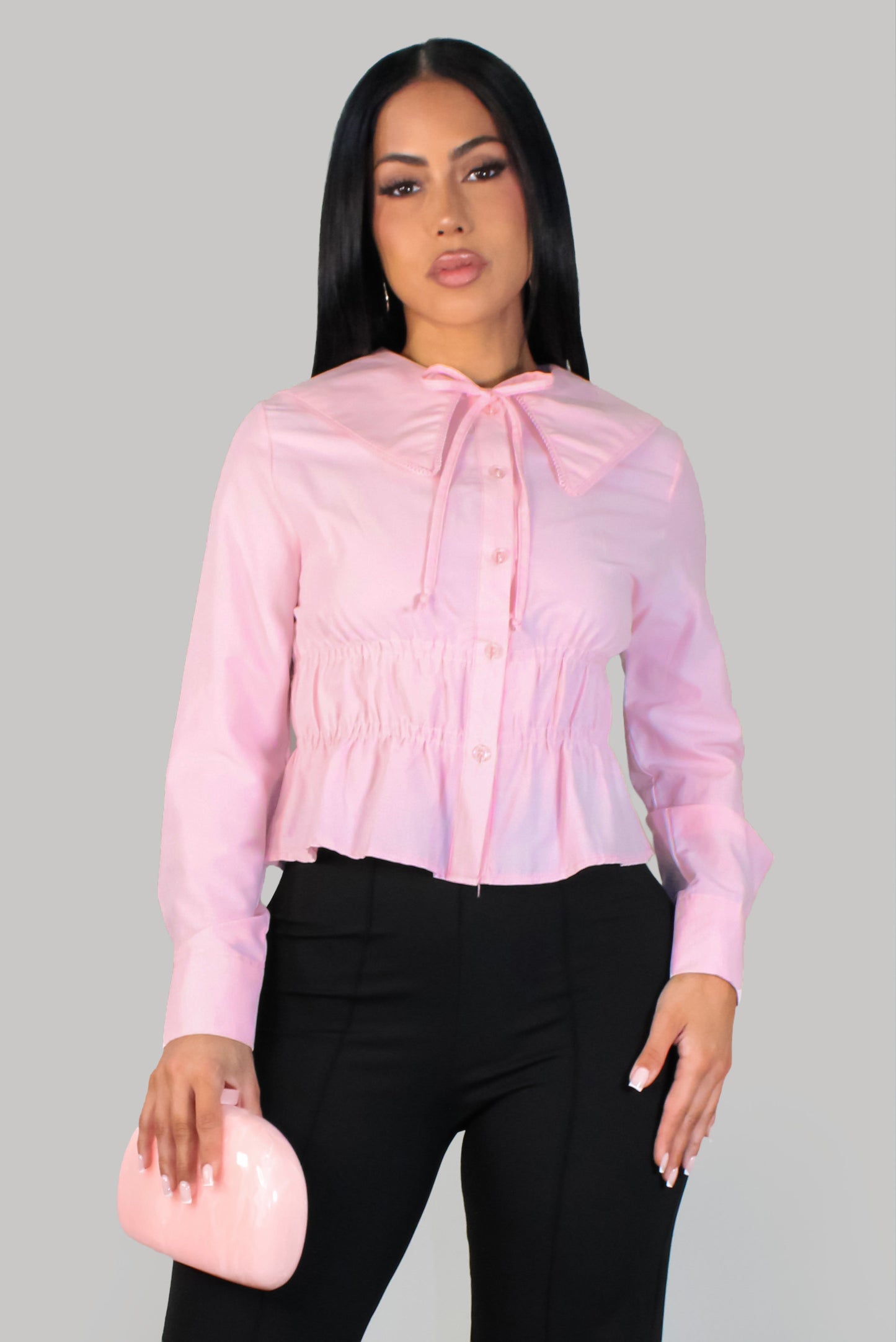 Great And Graceful Top Blouse - Pink