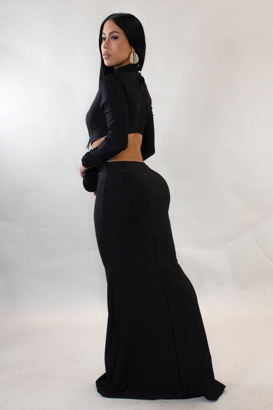 Think About Me Maxi Dress - Black