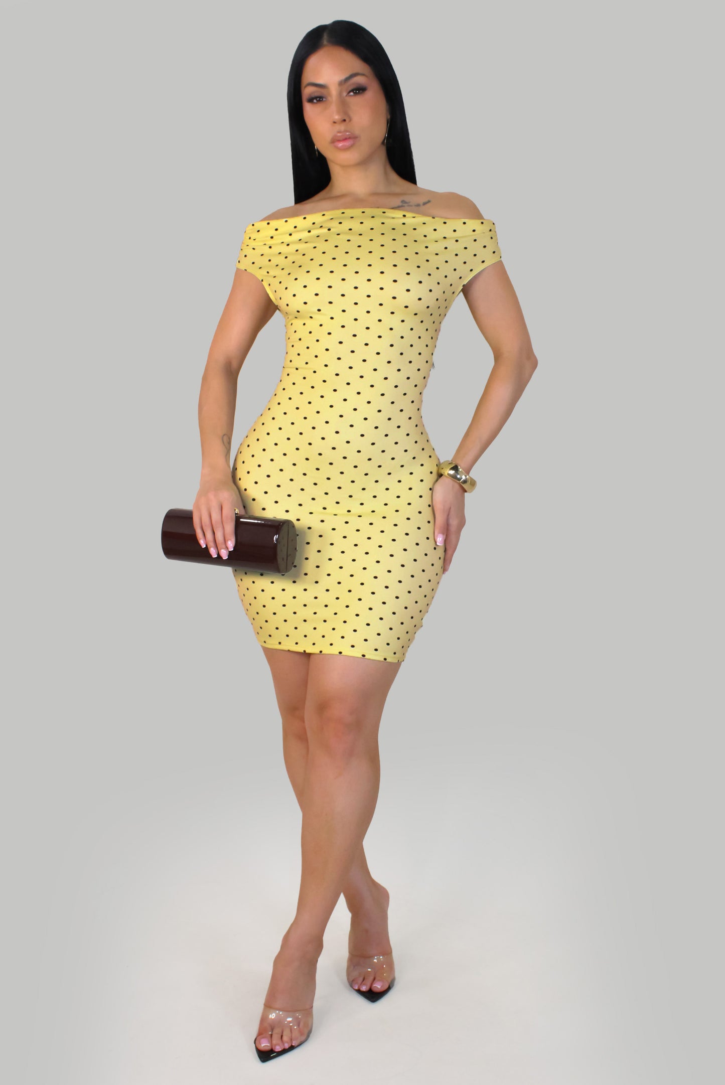 Monroe Charm Mini Dress -Yellow