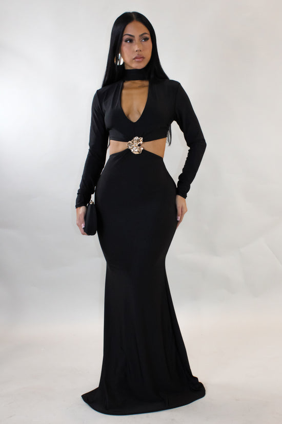 Think About Me Maxi Dress - Black