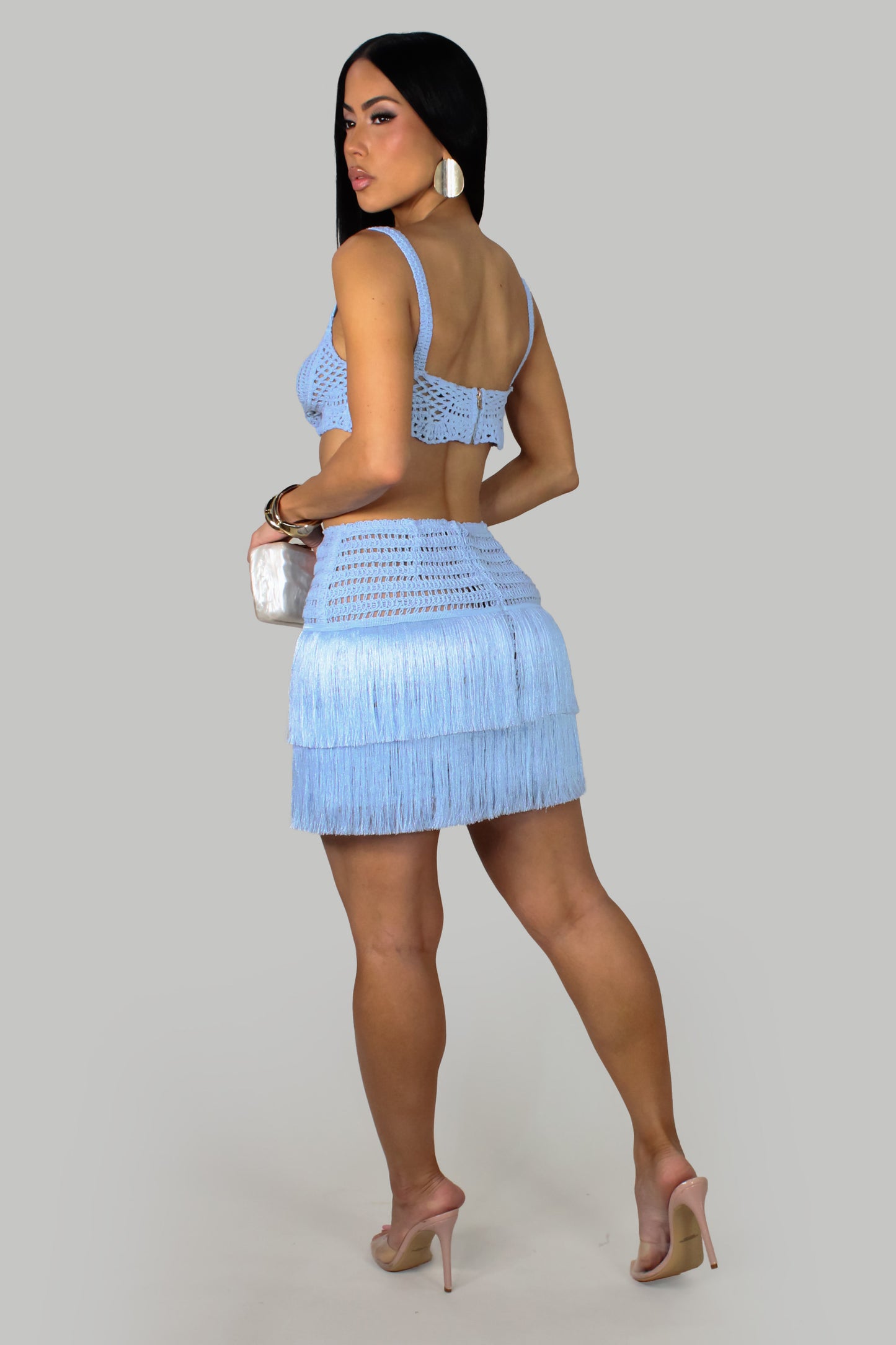 Azure Dream Skirt Set- Blue