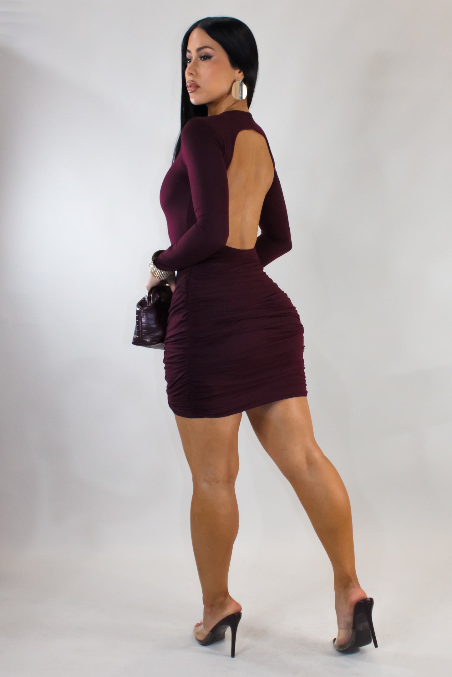 Oh So Lovely Dress - Burgundy