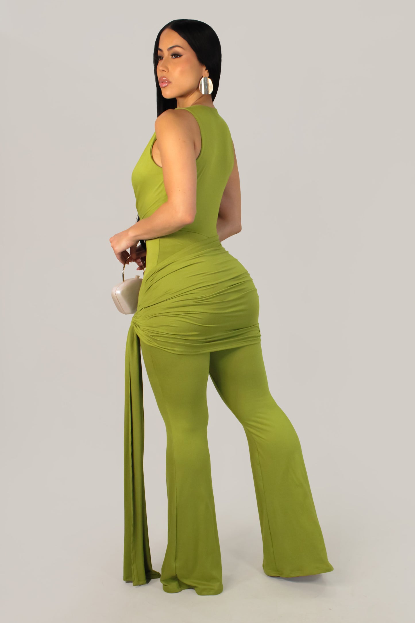 Belle Jumpsuit - Lime-Olive