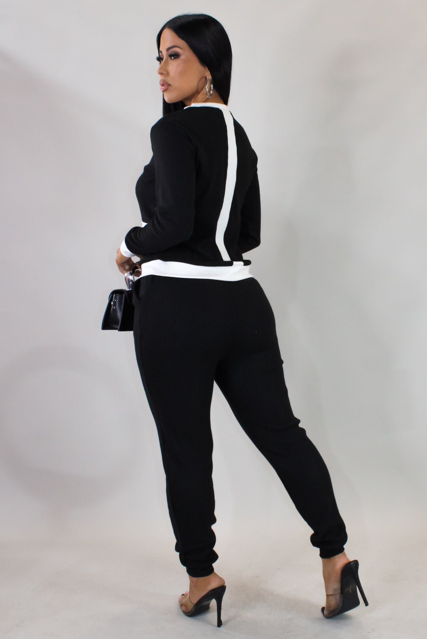 Looking For It Pant Set - Black
