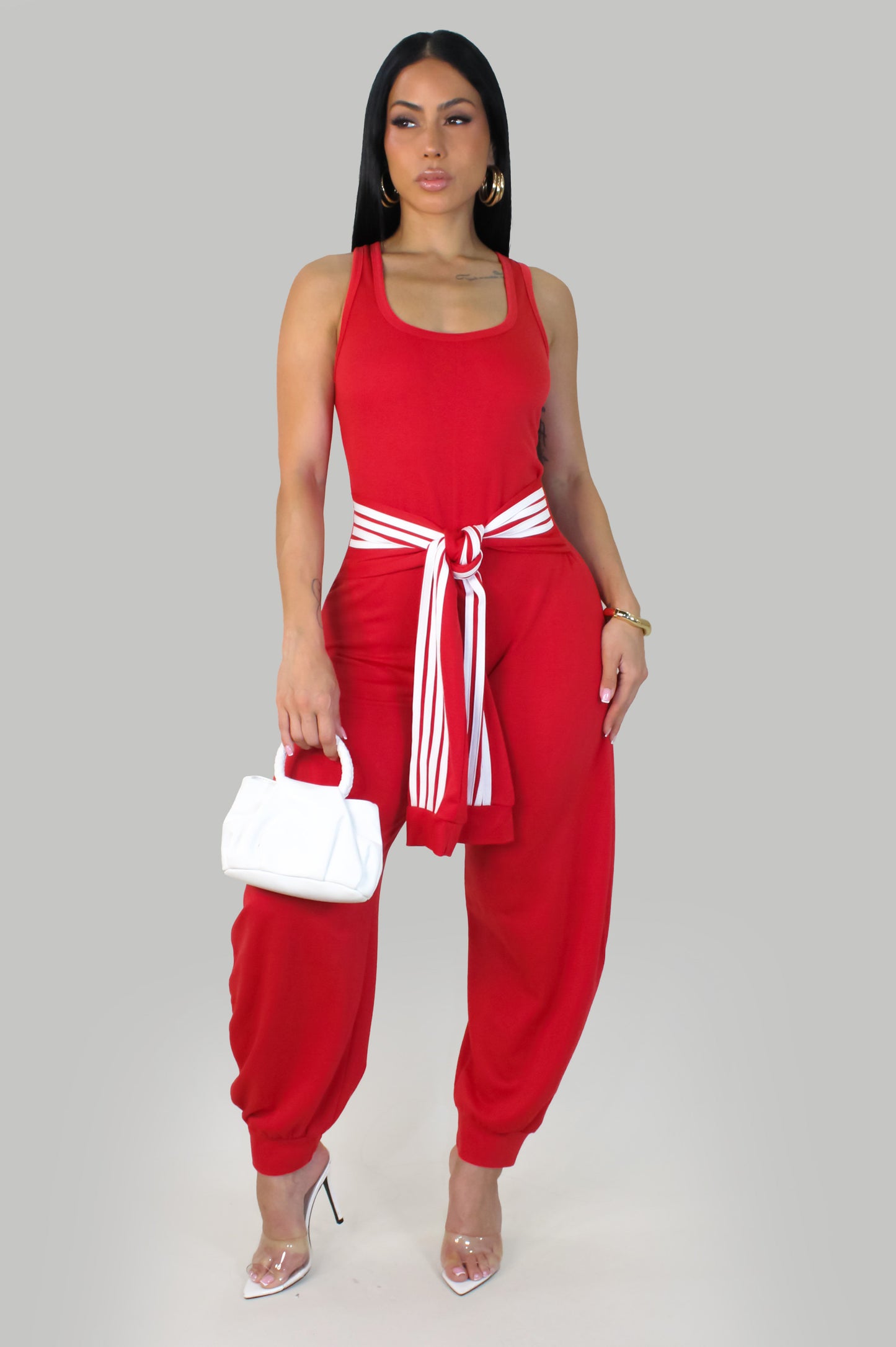 Cherry Ember Jumpsuit - Red
