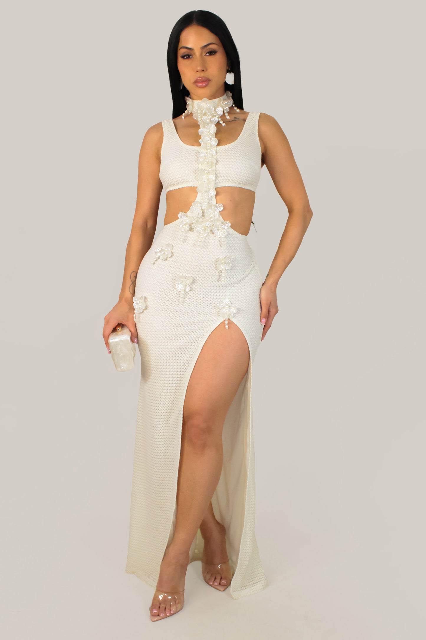 Seashell Gardens Dress - Ivory