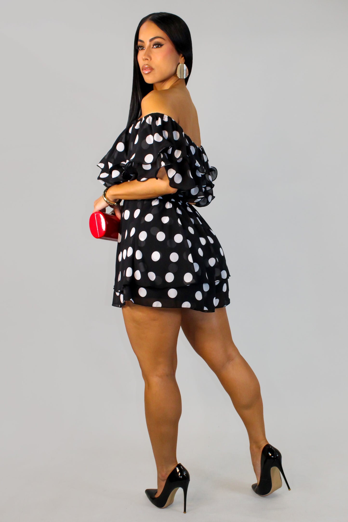 Walking In Venice  Romper -Black