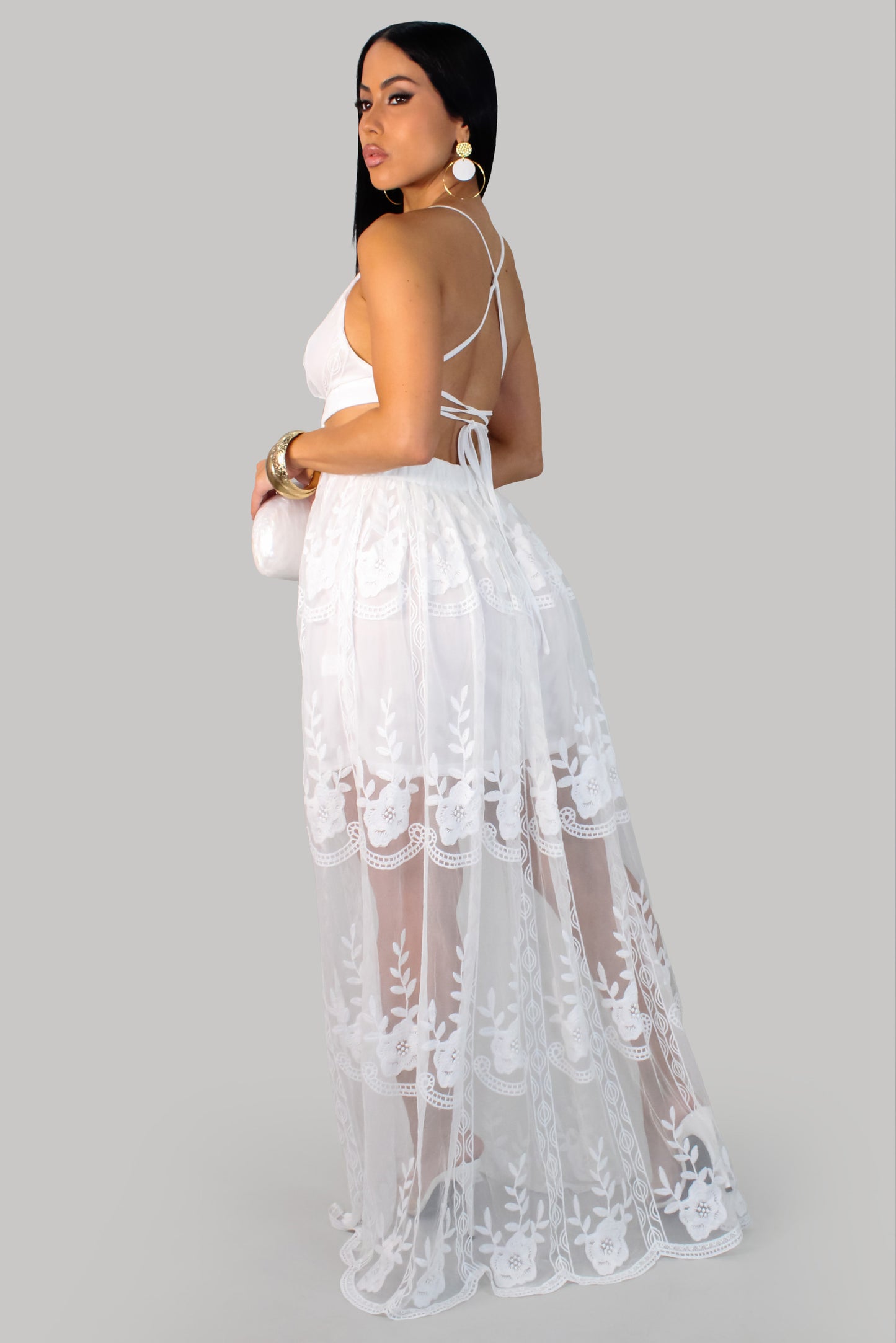 Garden Afternoon Dress - White