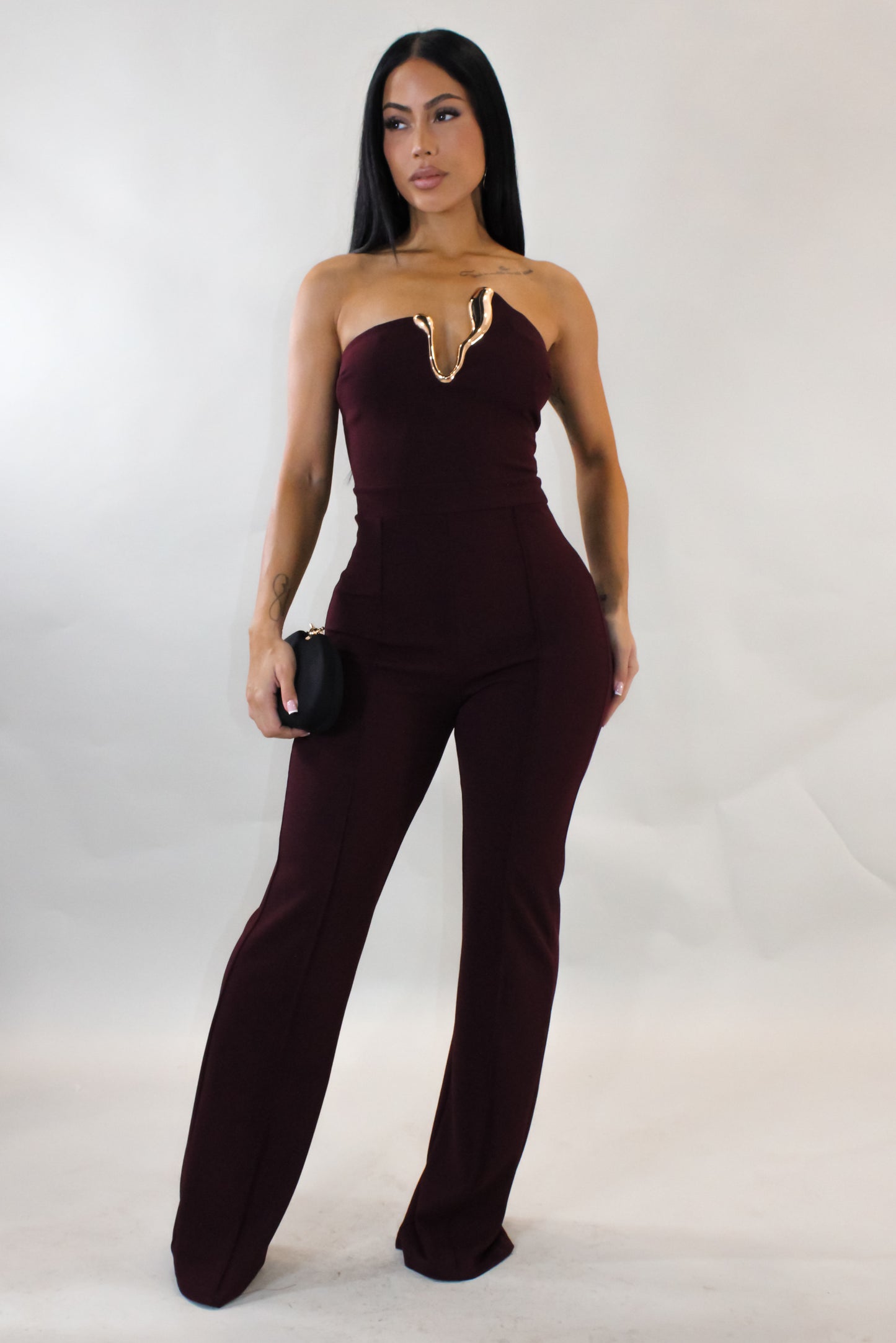 Good For It Jumpsuit - Burgundy