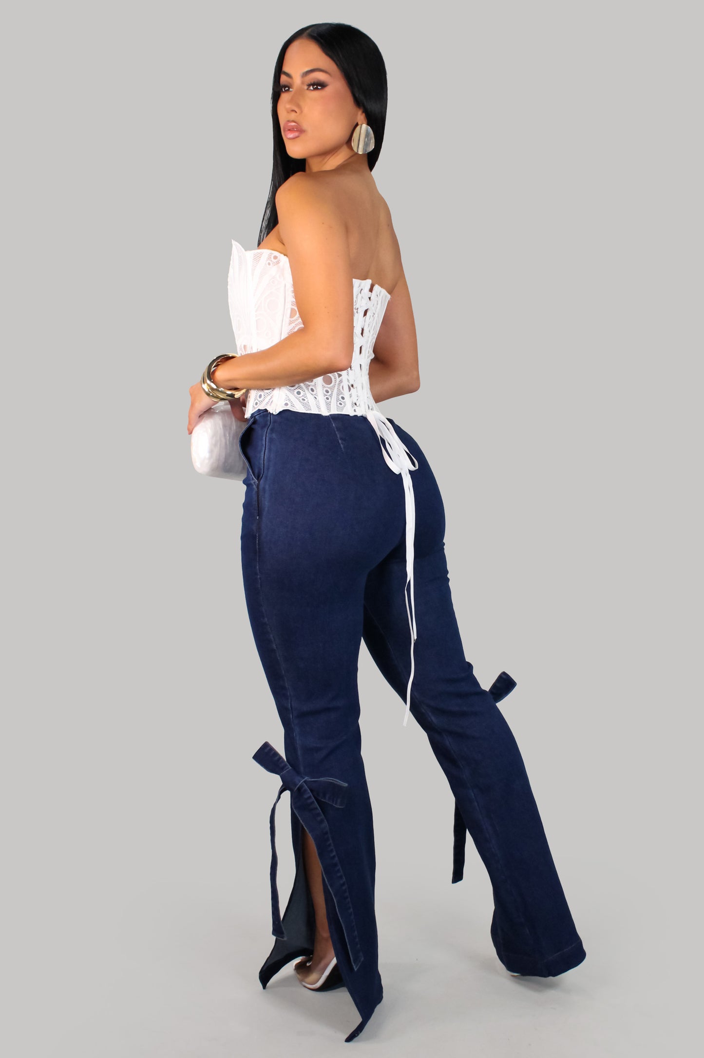 Lacely Denim Pant - Denim