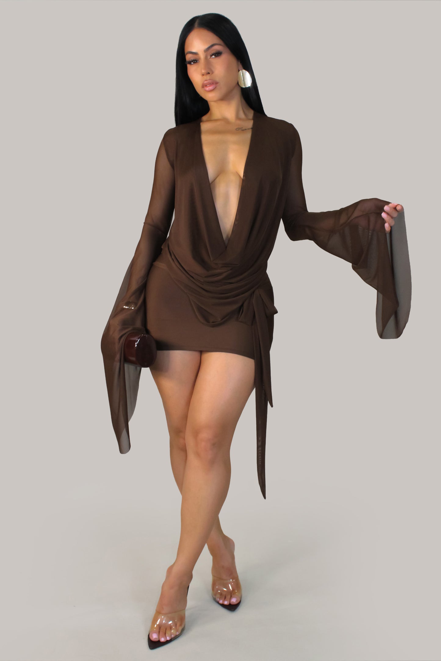 Cocoa Desire Dress- Brown