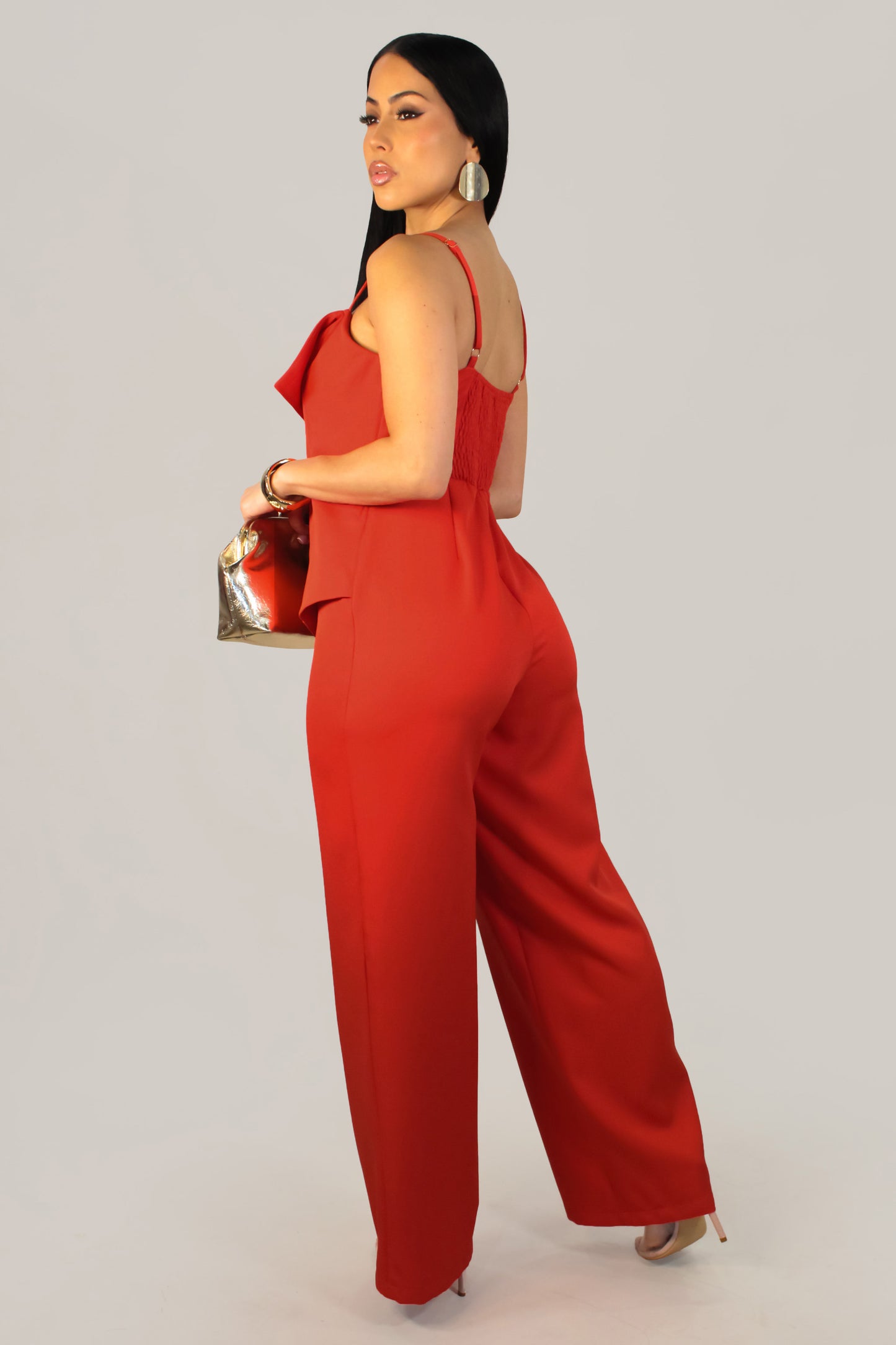 Delicate Grace Jumpsuit - Red