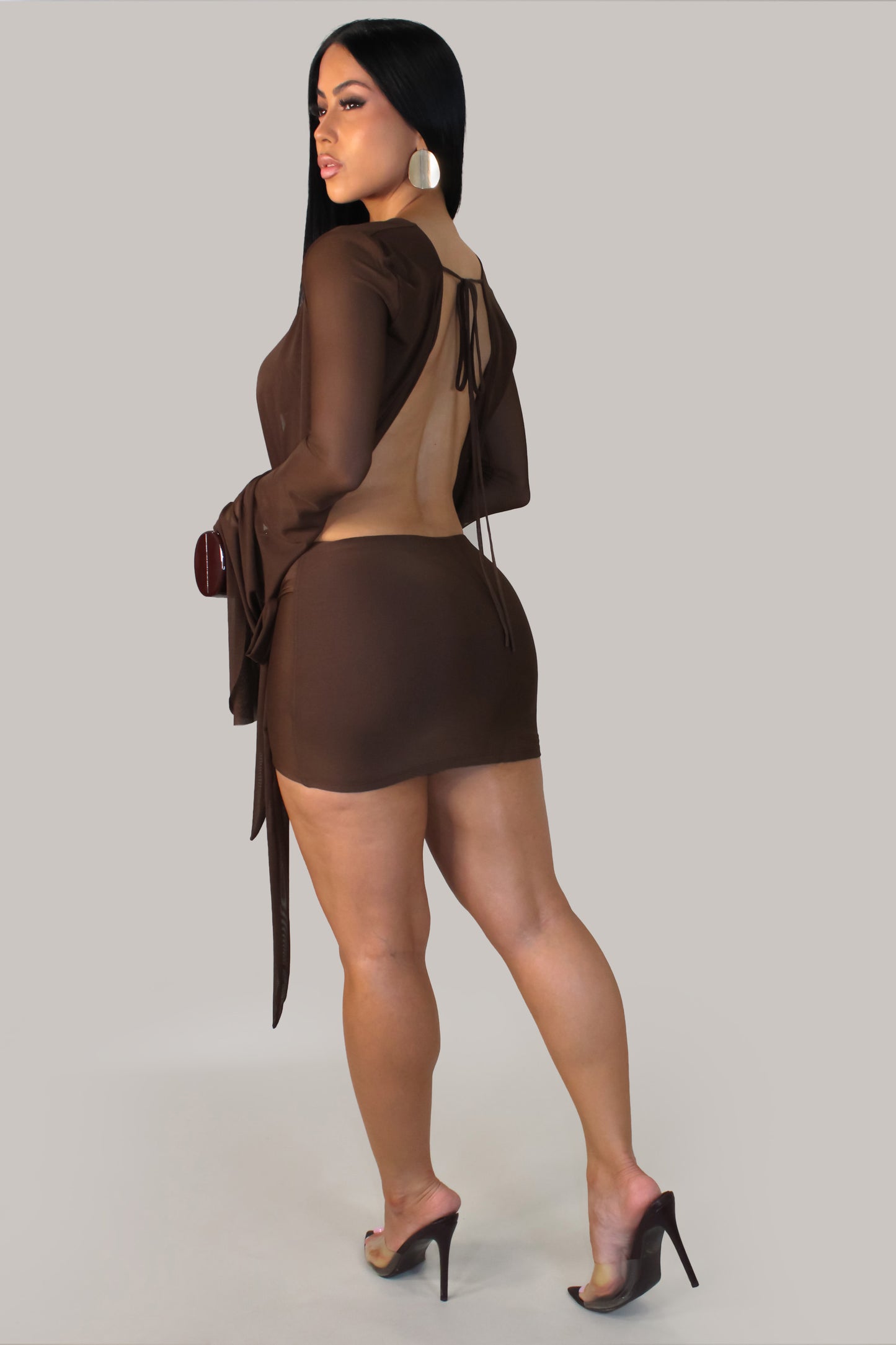 Cocoa Desire Dress- Brown