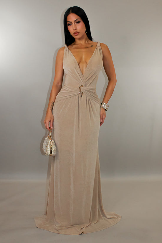 Rouge Moves Maxi Dress- Nude