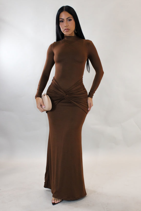 Pretty Girl Maxi Dress - Brown
