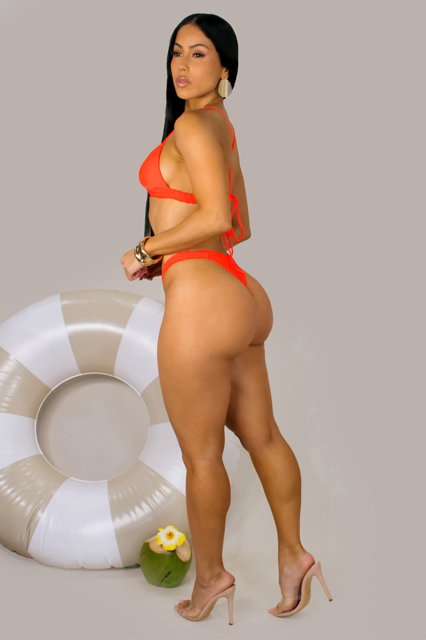 Tangerine Oasis Swim Set - Orange