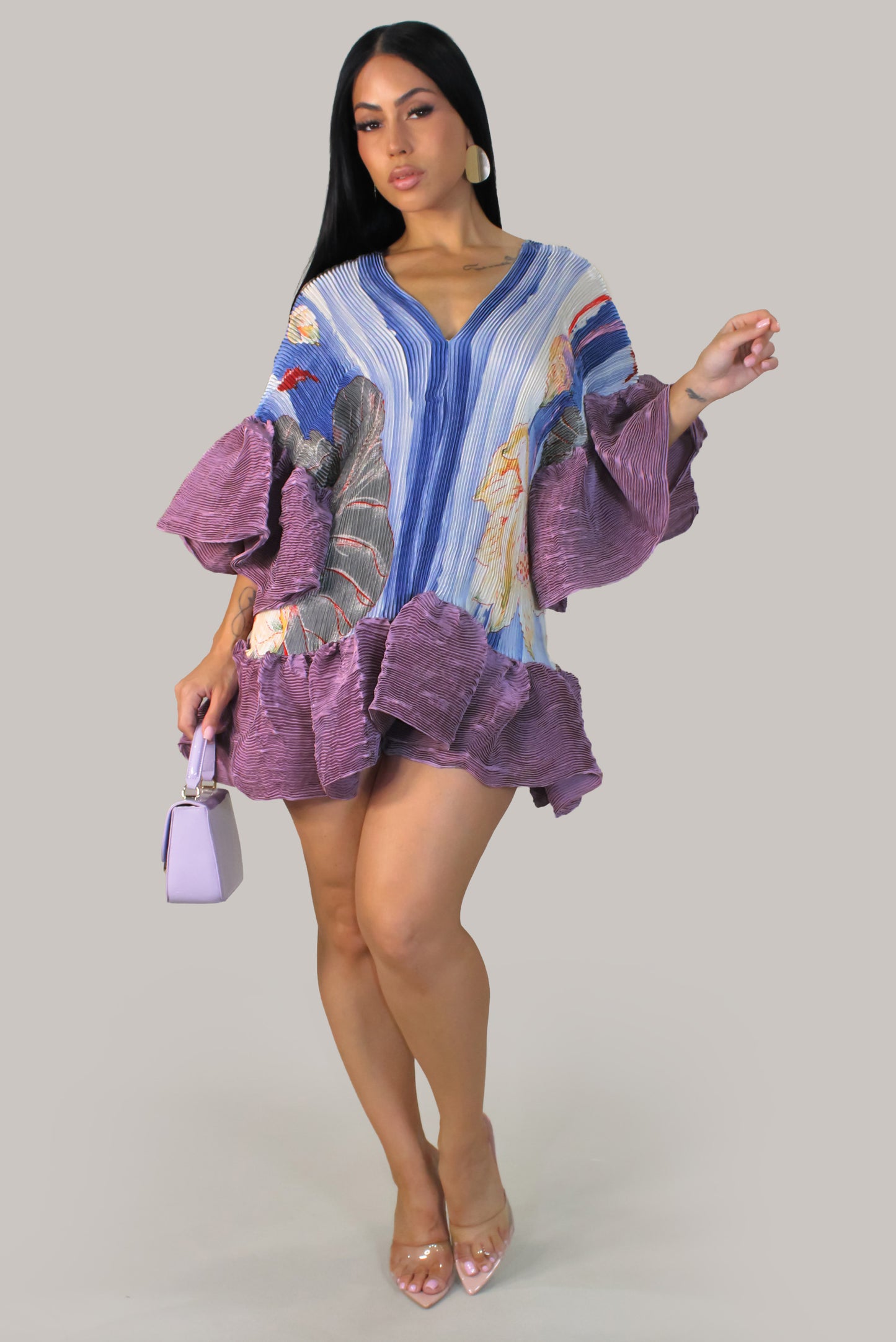 Purple Paradise Dress -Multi