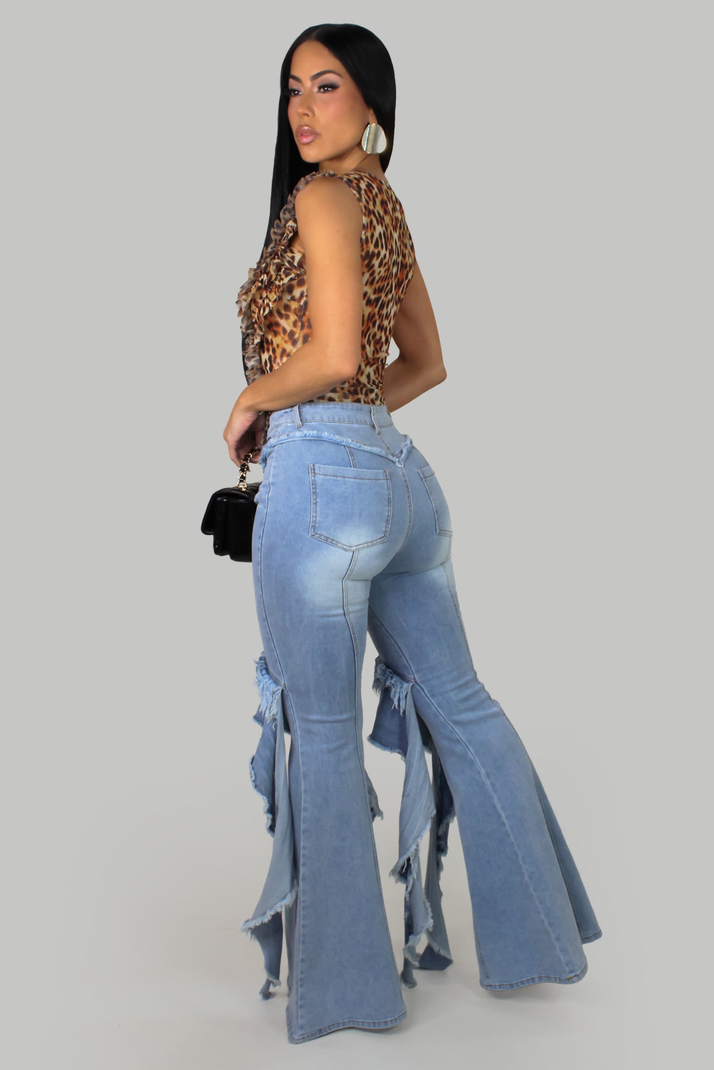 Selena's Denim Pants - Medium-Wash
