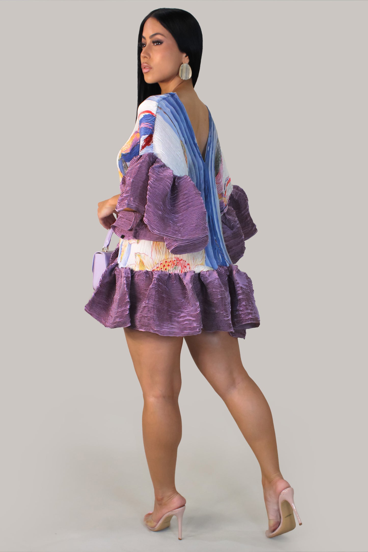 Purple Paradise Dress -Multi