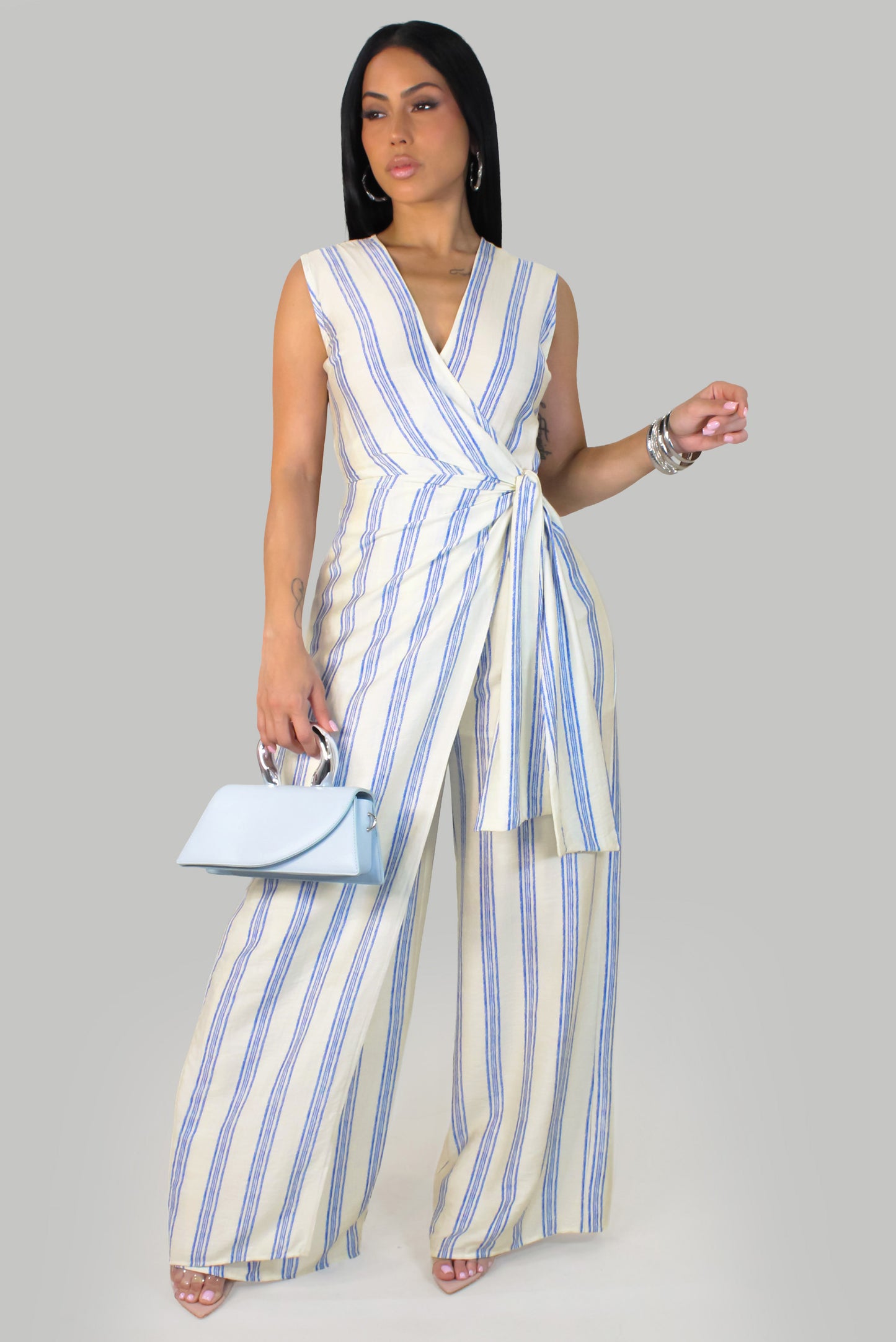 Ocean Veil Jumpsuit - Blue