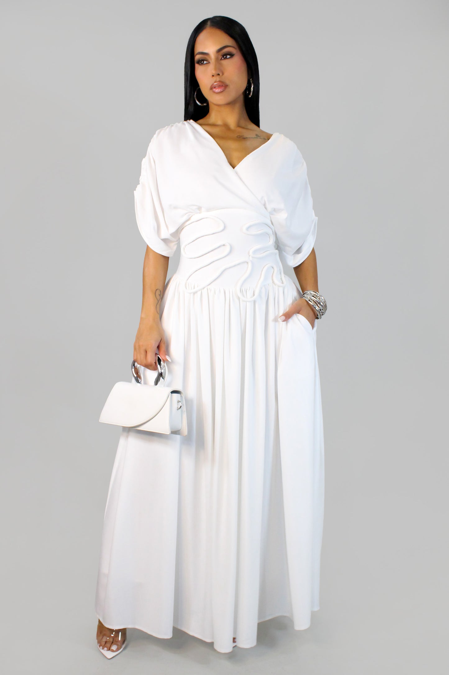 Sweet Glow Dress- White