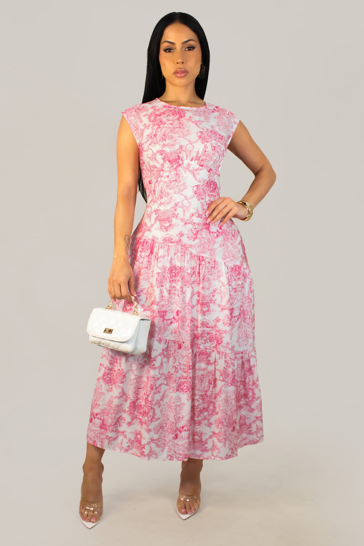 Garden In Pink Dress - Pink