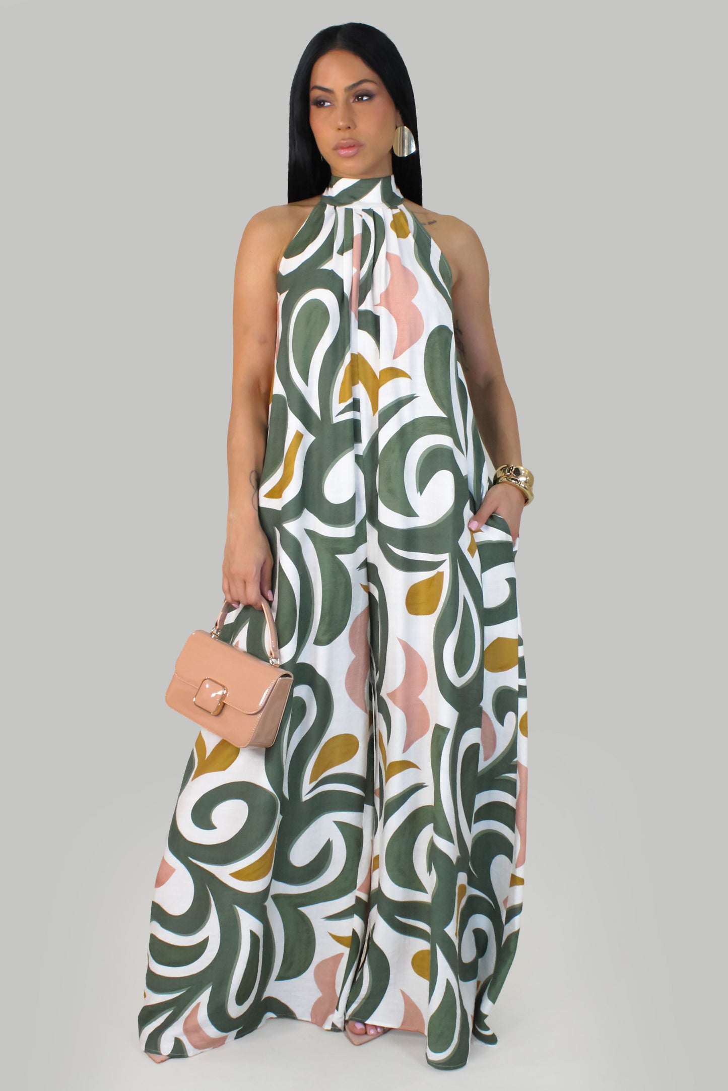 Earth Symphony Jumpsuit - Olive