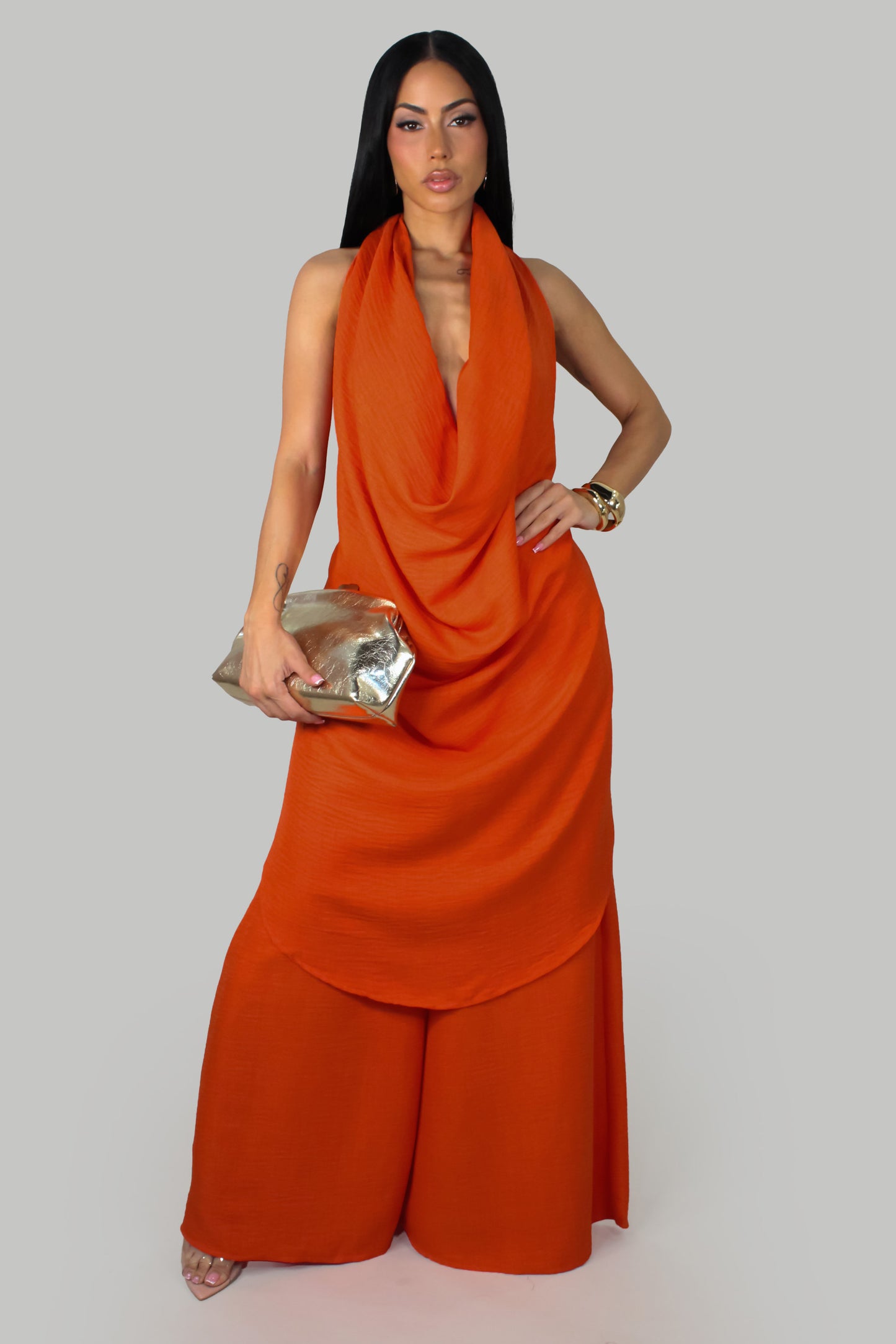Denisse's Pant Set - Orange