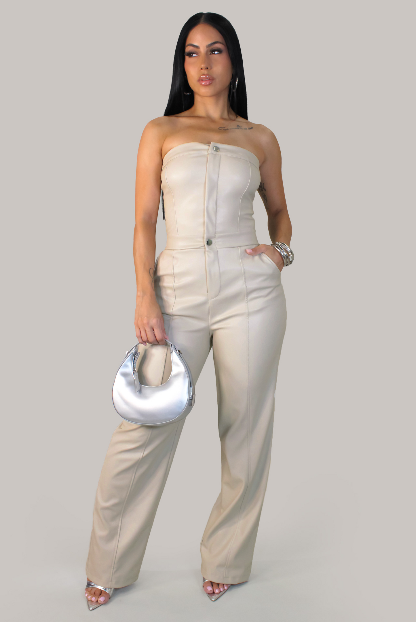 Forbidden Luxe Jumpsuit - Black Cream