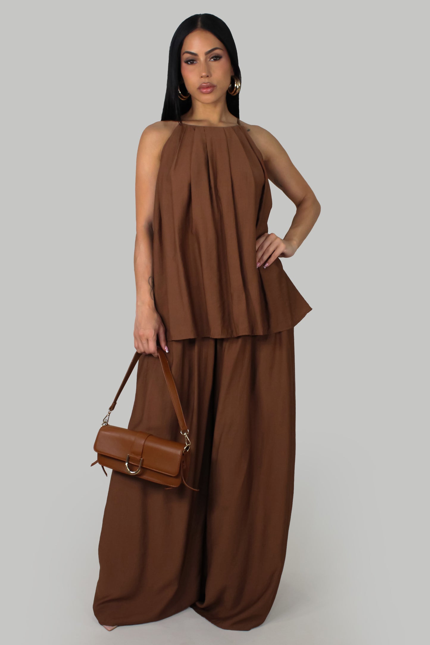 Aurora's Pant Set - Brown