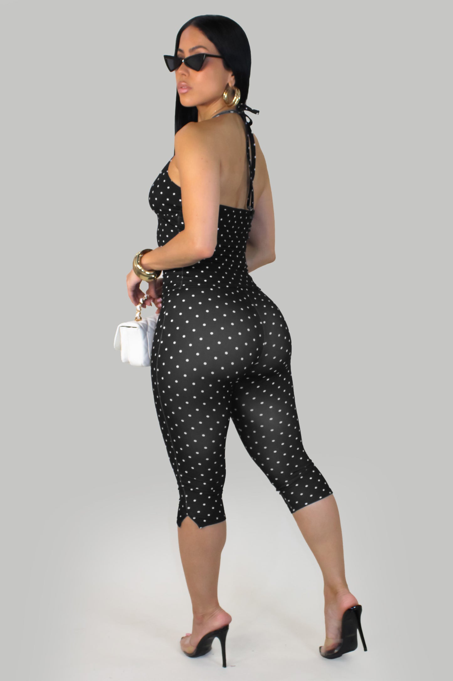 Dolly Dots  Pant Set - Black