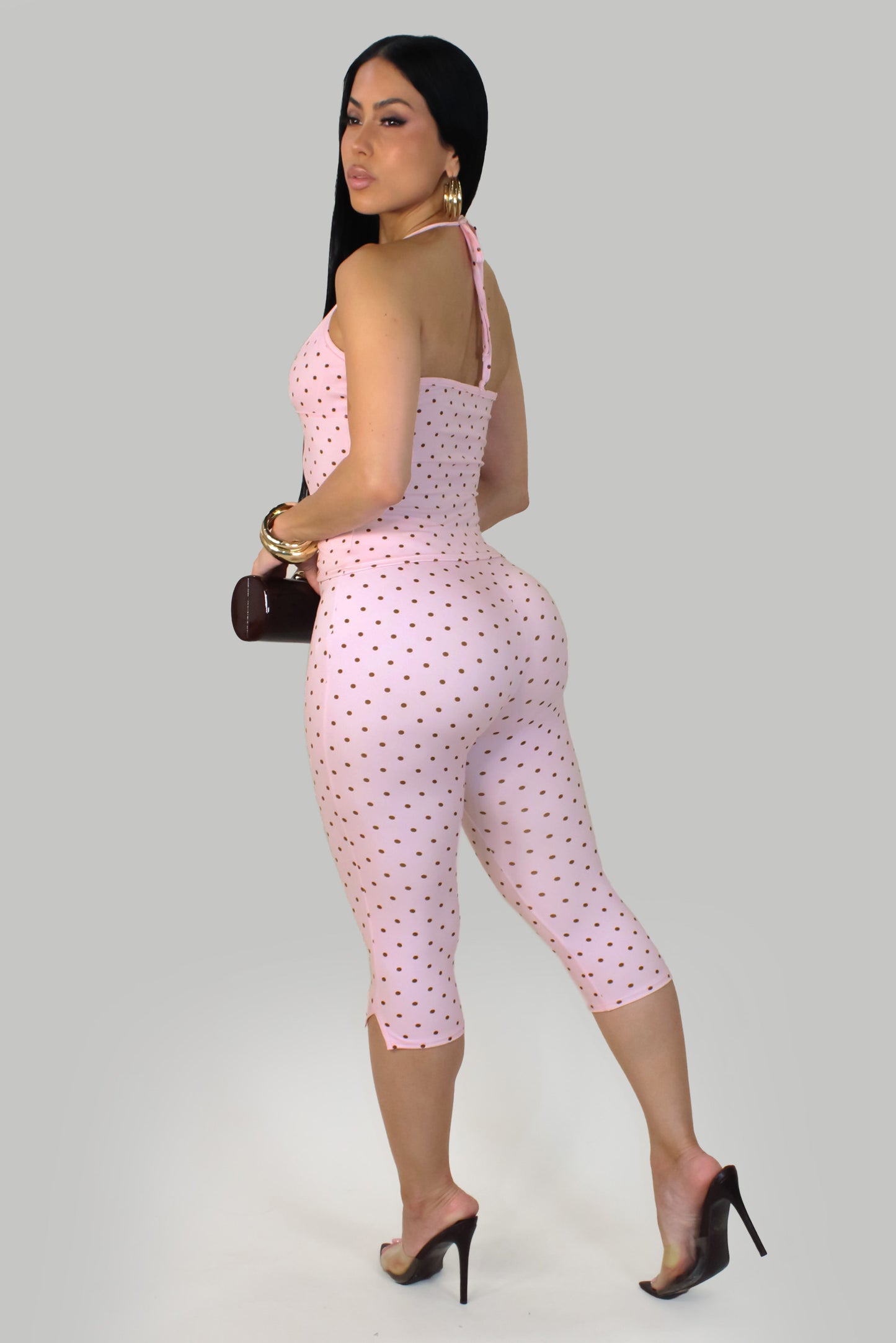 Dolly Dots  Pant Set - Pink