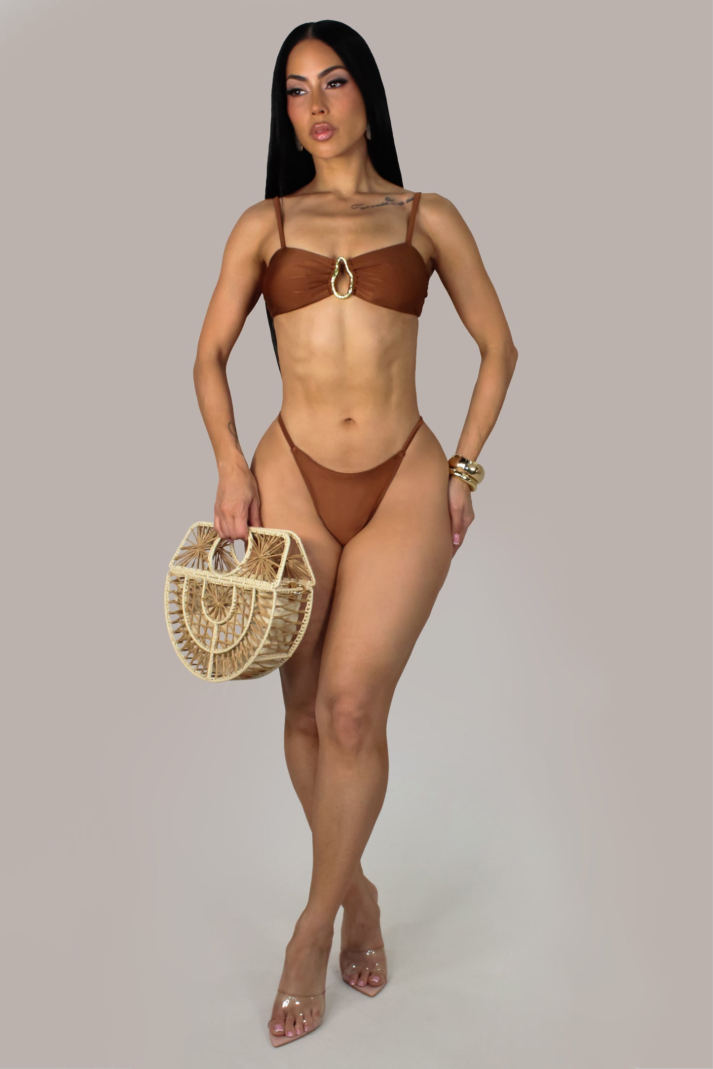Sun Dance Swim Set -Brown