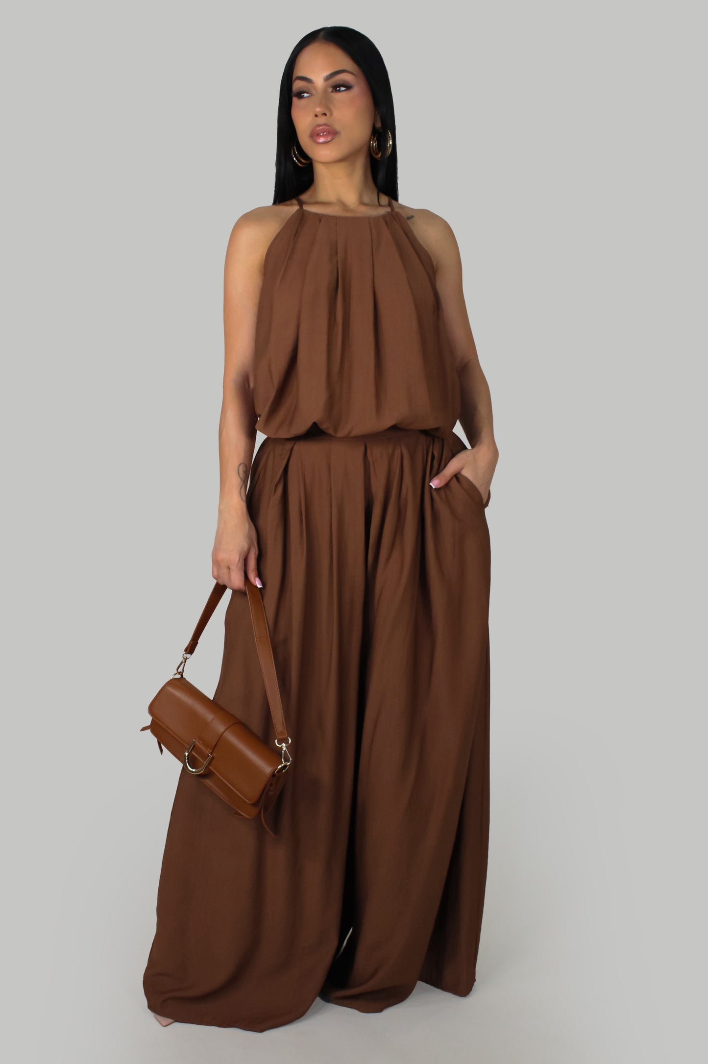 Aurora's Pant Set - Brown