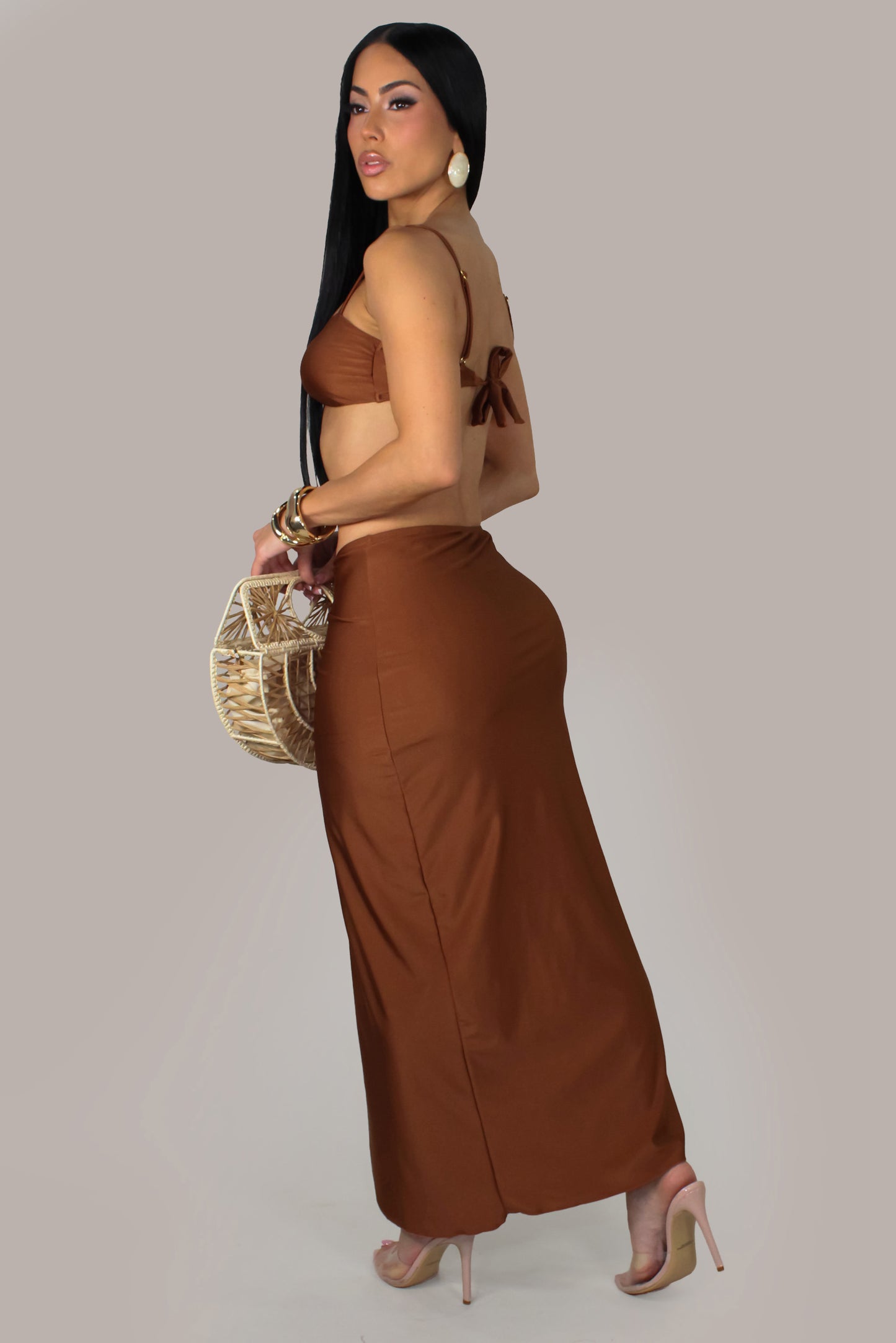 Sun Dance Swim Set -Brown