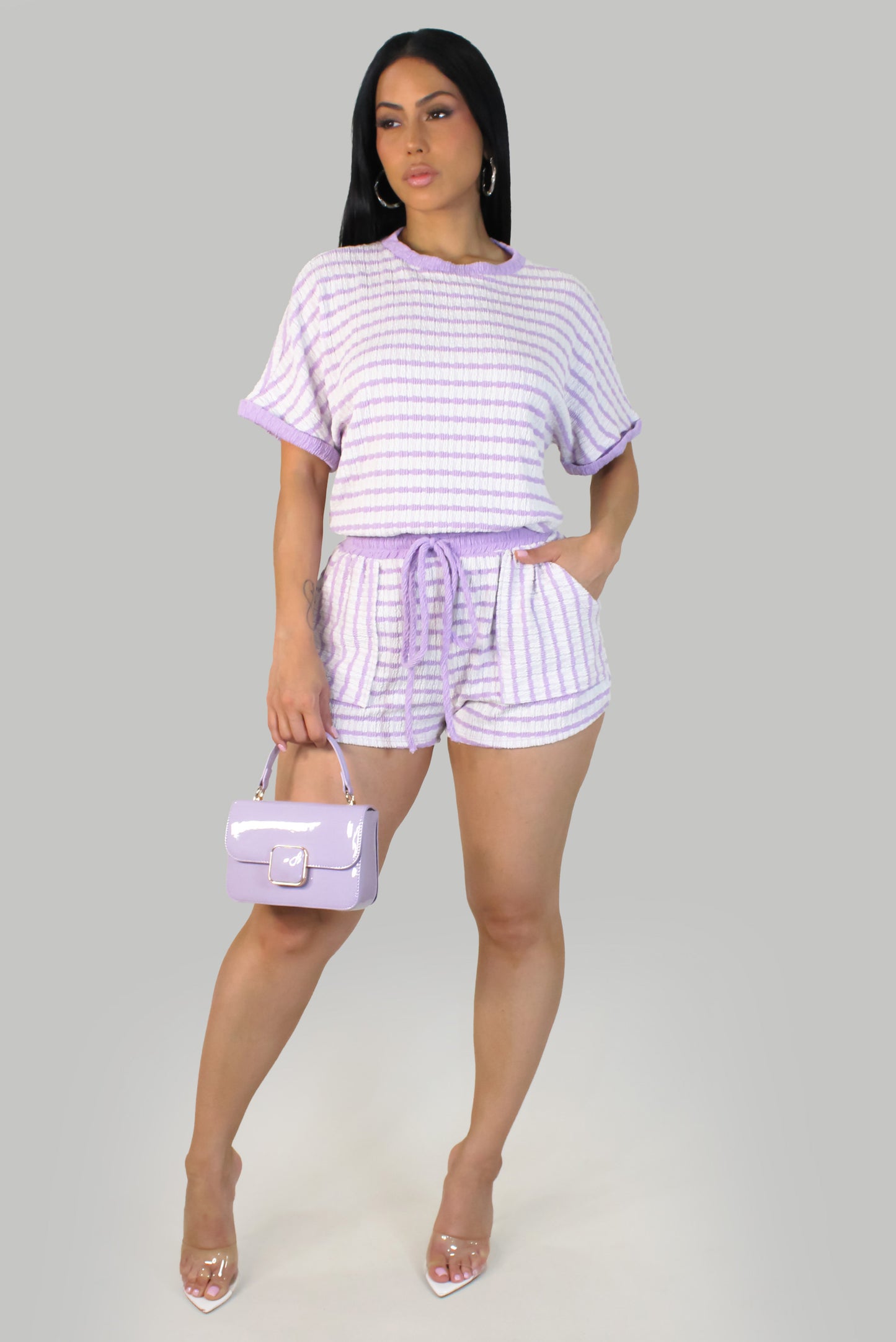 Bayside Short Set -Purple