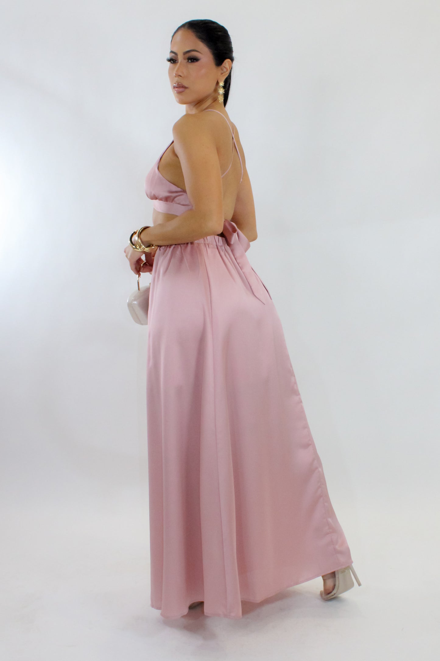 Slowing Down Skirt Set - Pink