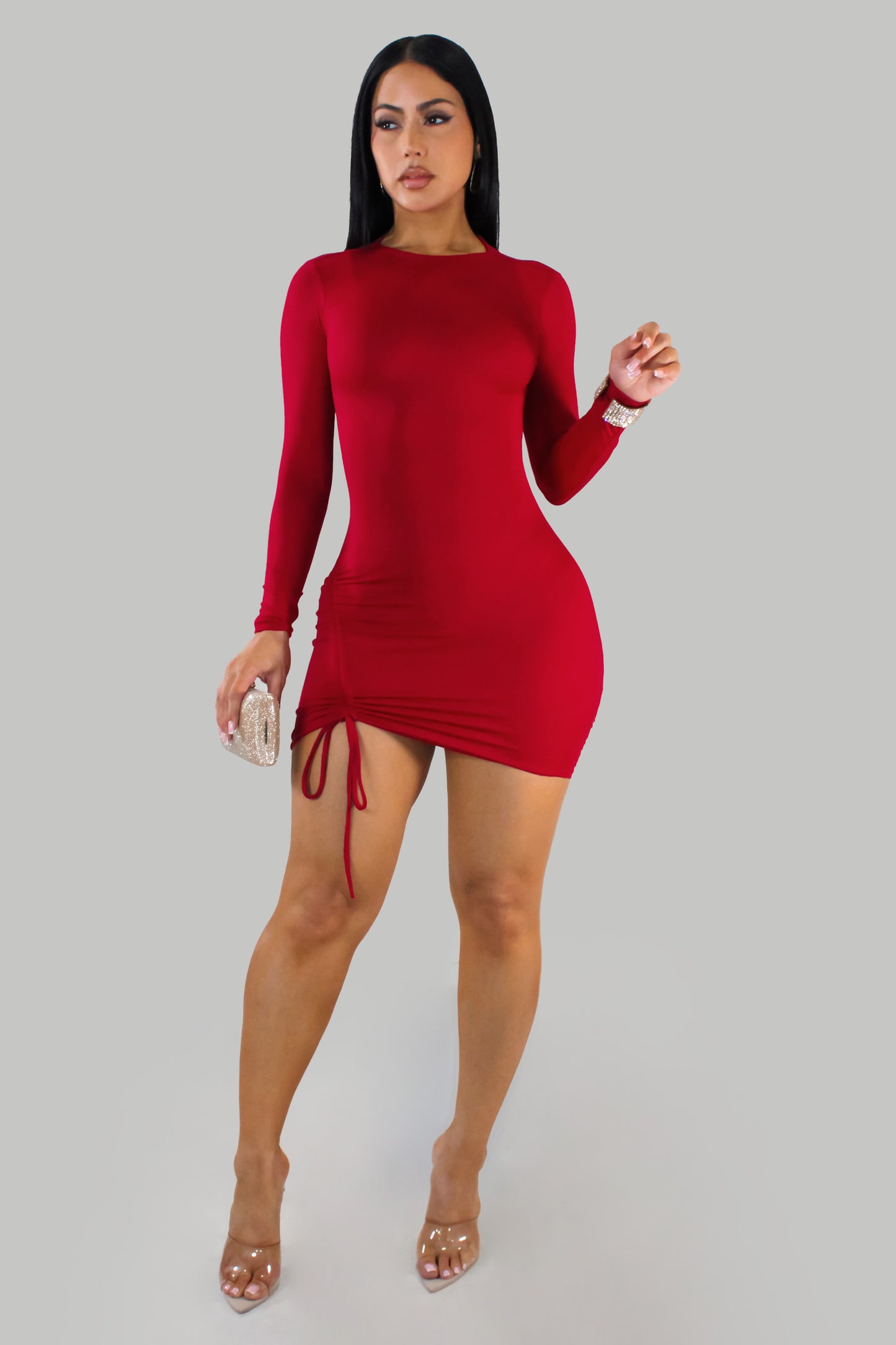 Secrets Midi Dress - Red