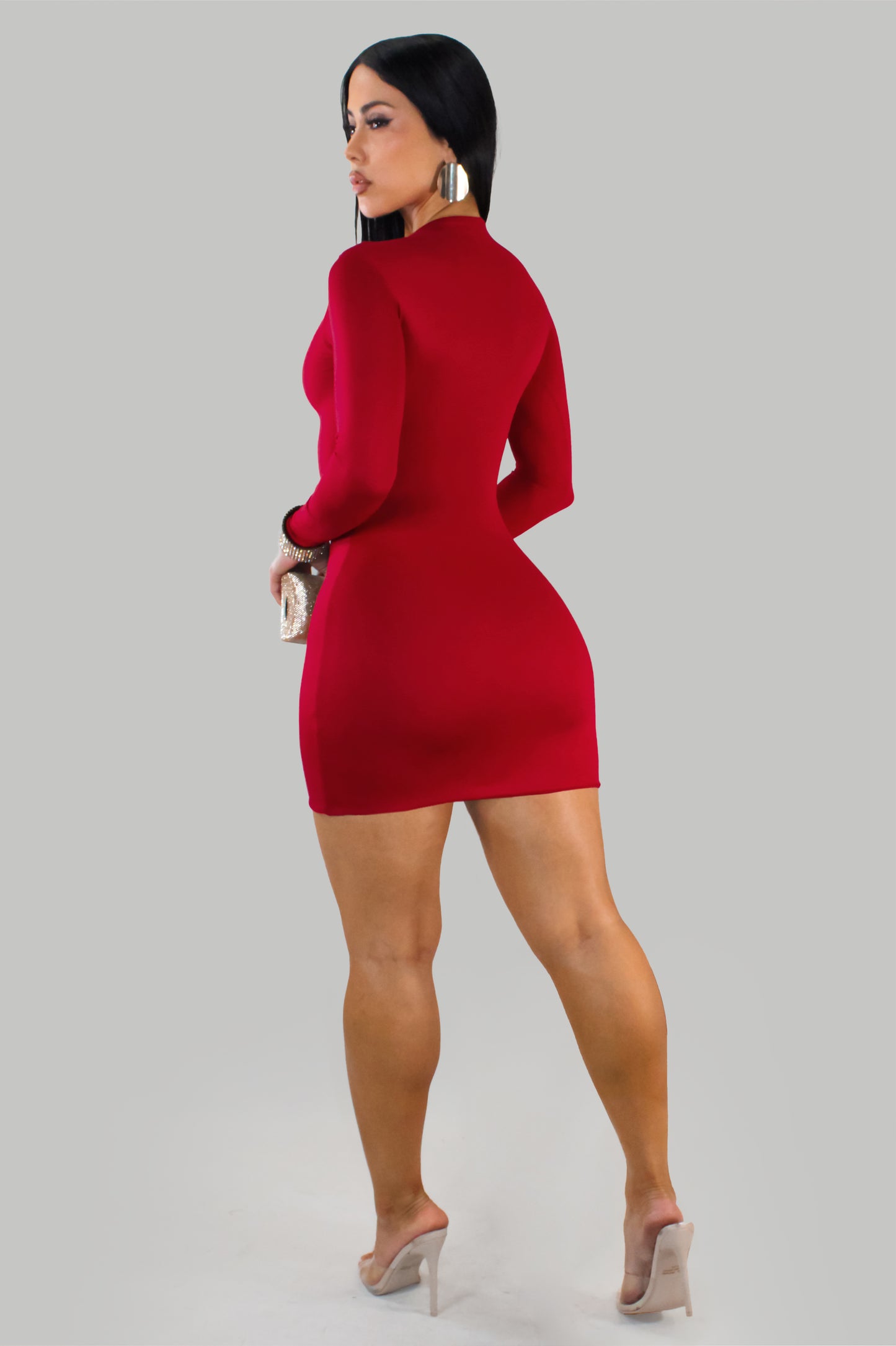 Secrets Midi Dress - Red