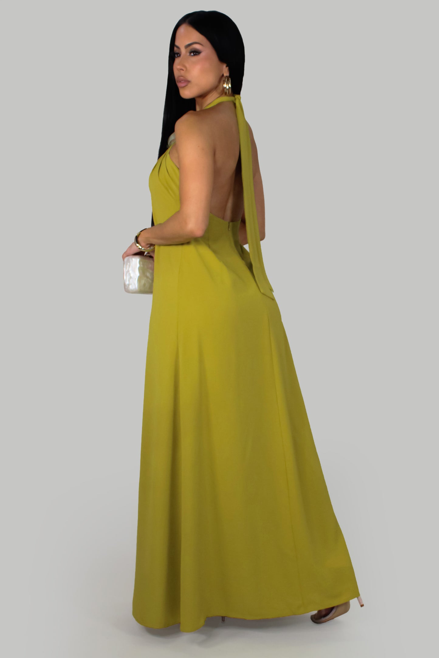 Orchid Glow Maxi Dress - Citron