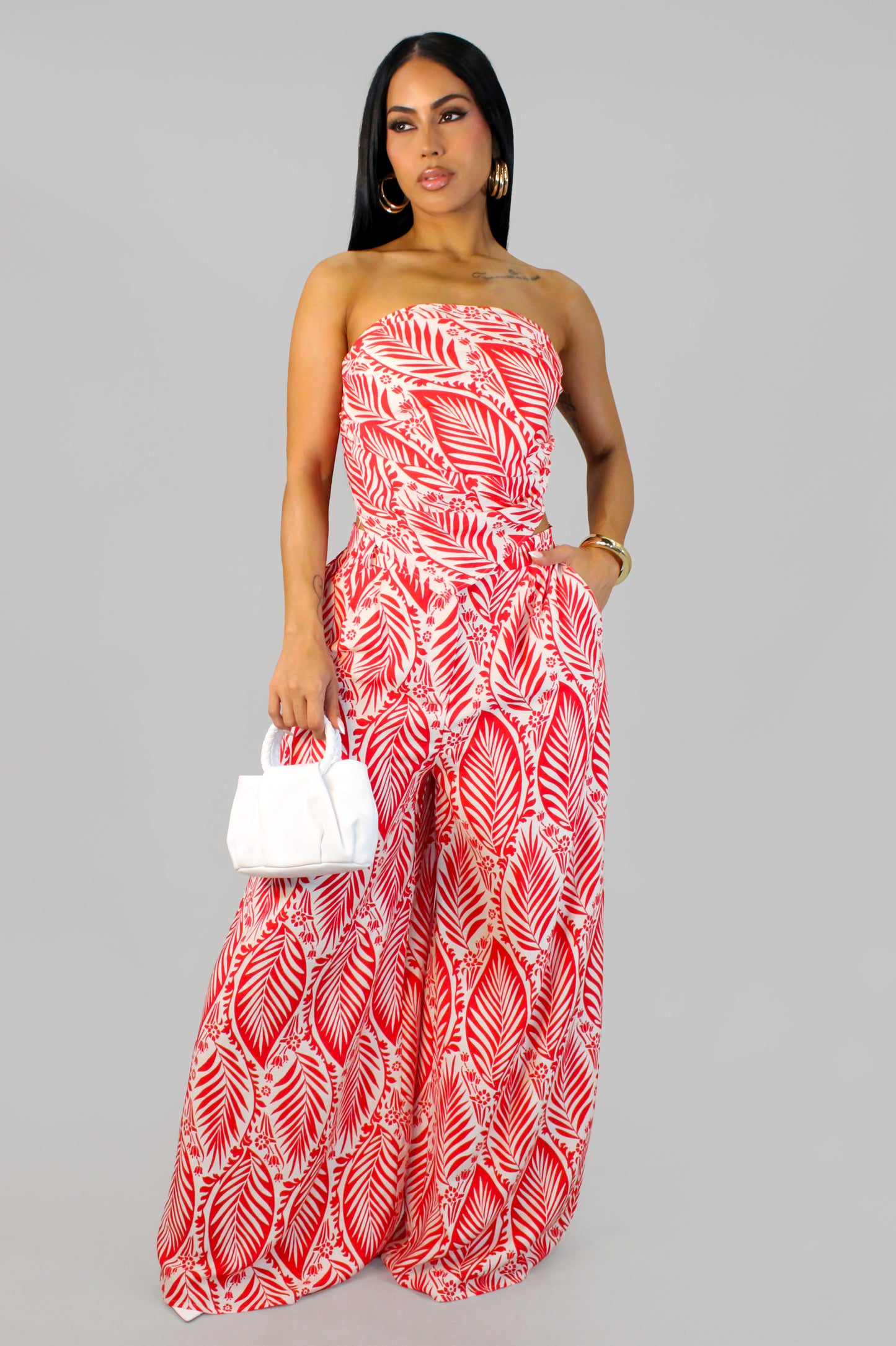 Island Reset Pant Set - Red