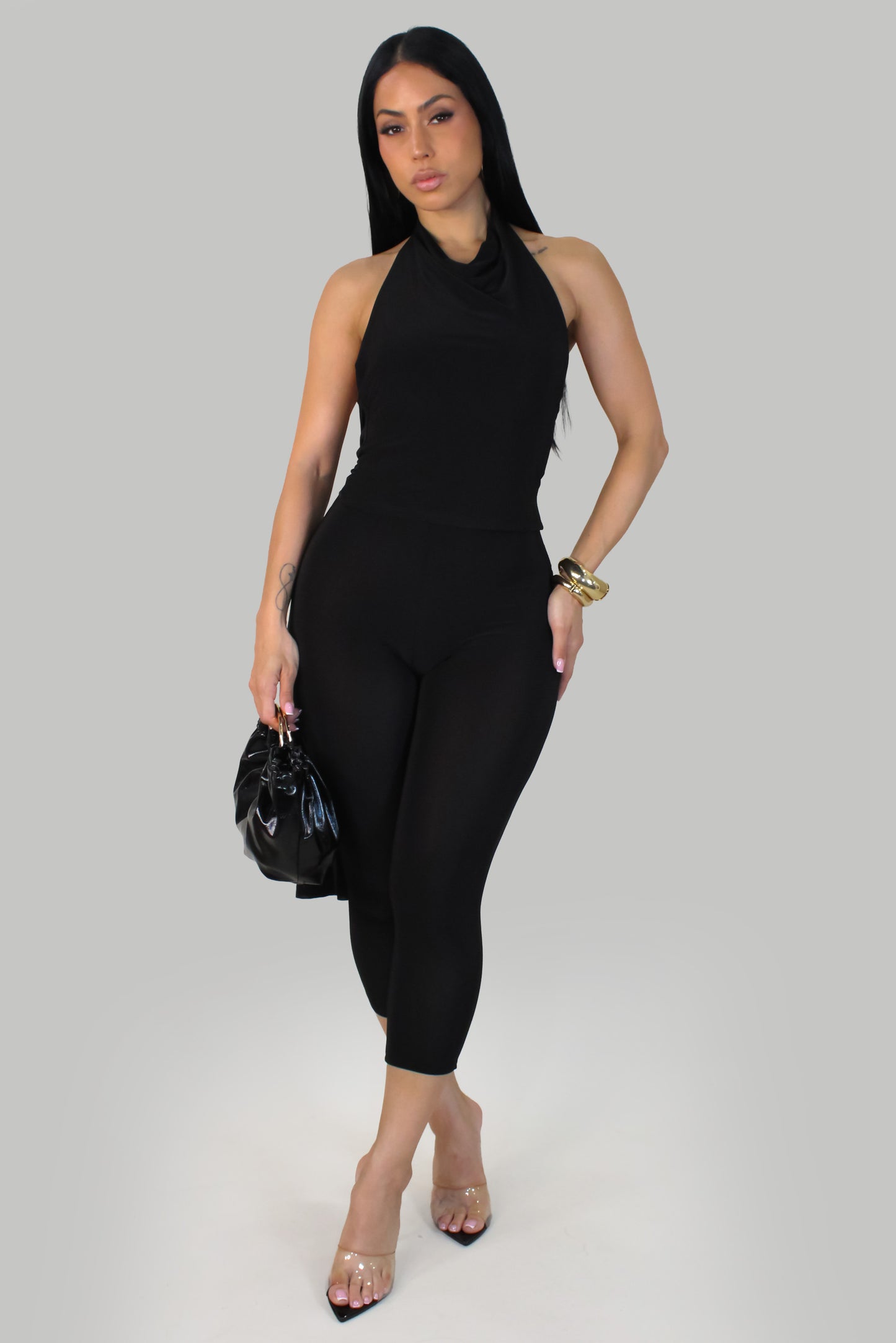 After Dark  Pant Set - Black