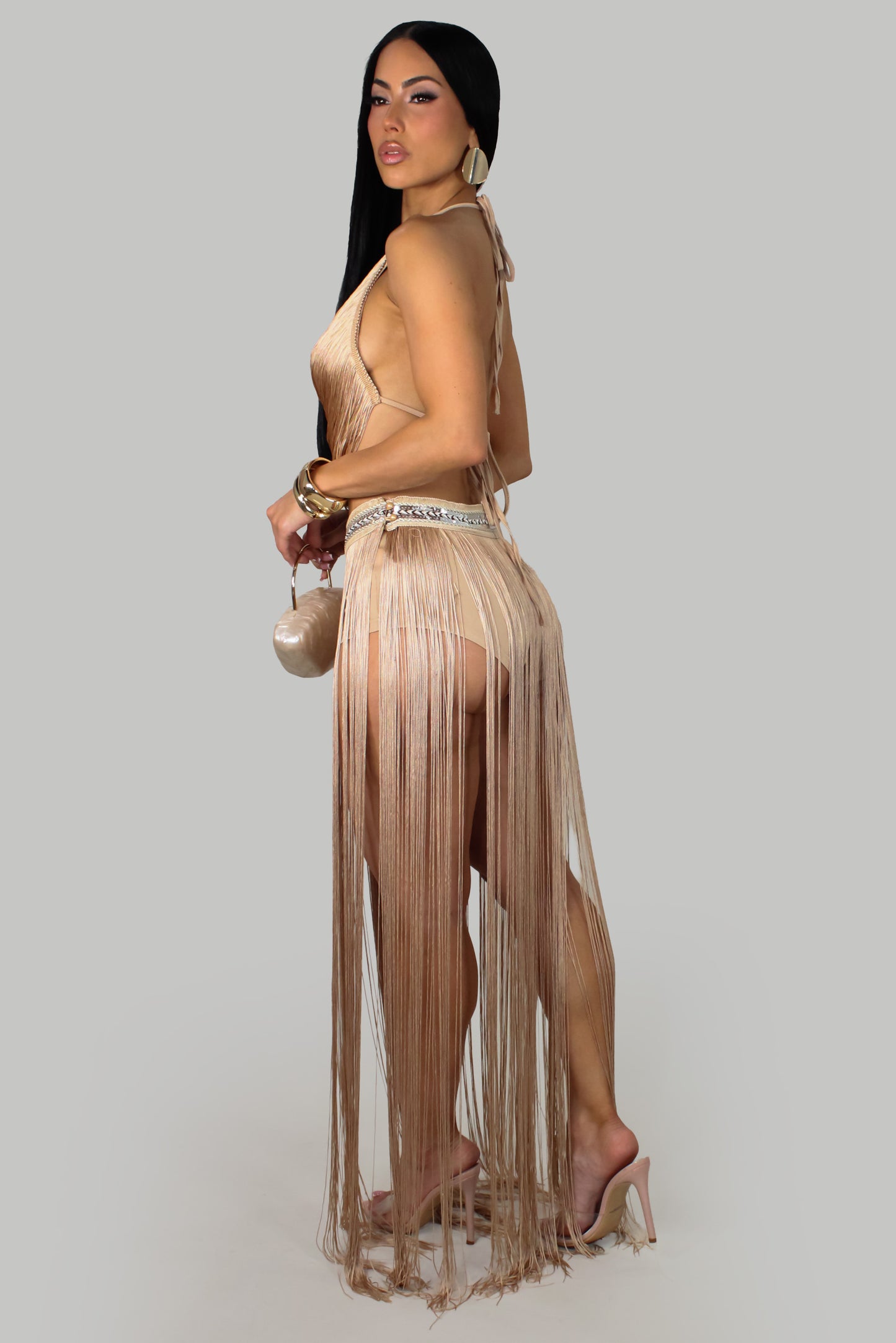 Riley's  Skirt Set- Taupe