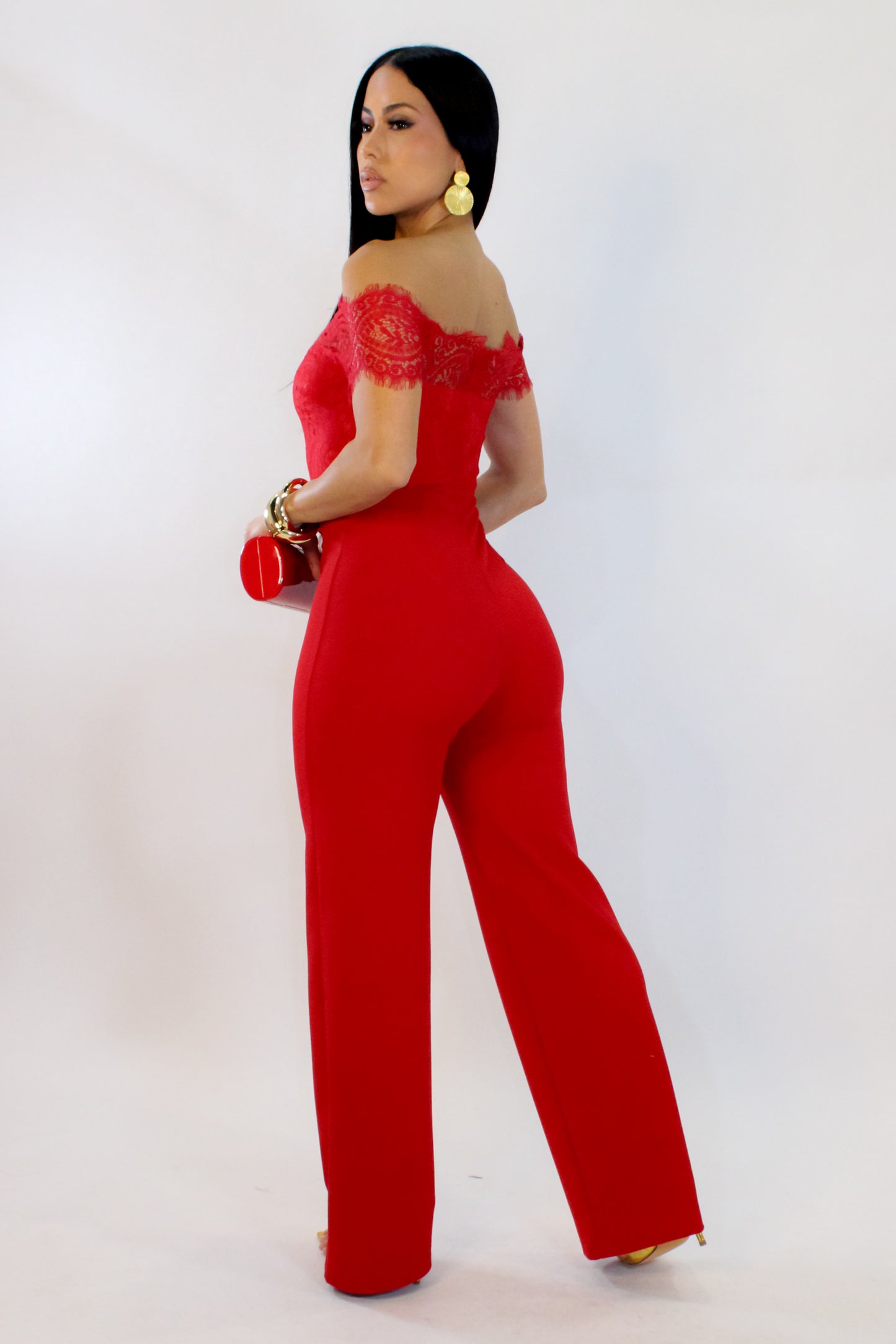 Now Playing Jumpsuit  - Red