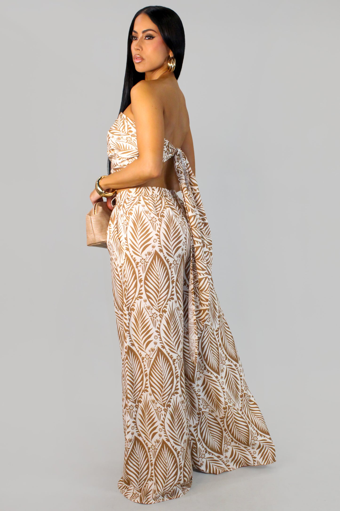 Island Reset Pant Set - Brown